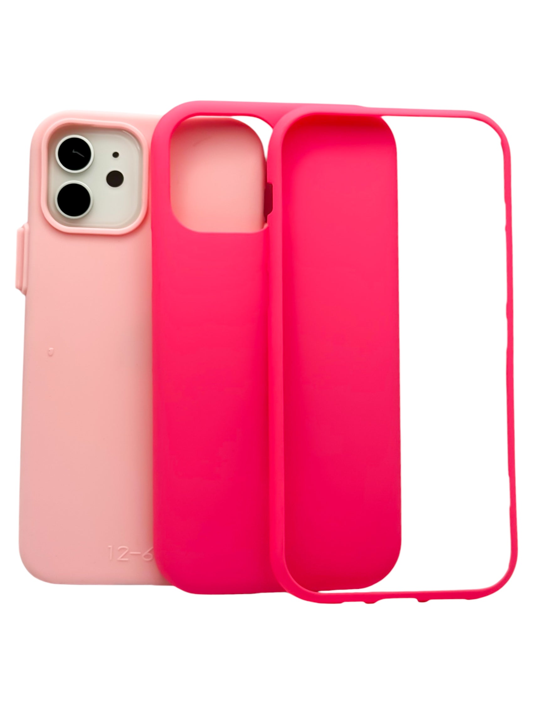 Funda Para iPhone 12 (6.1) Y 12 Pro (6.1) con marco frontal desarmable color rosa