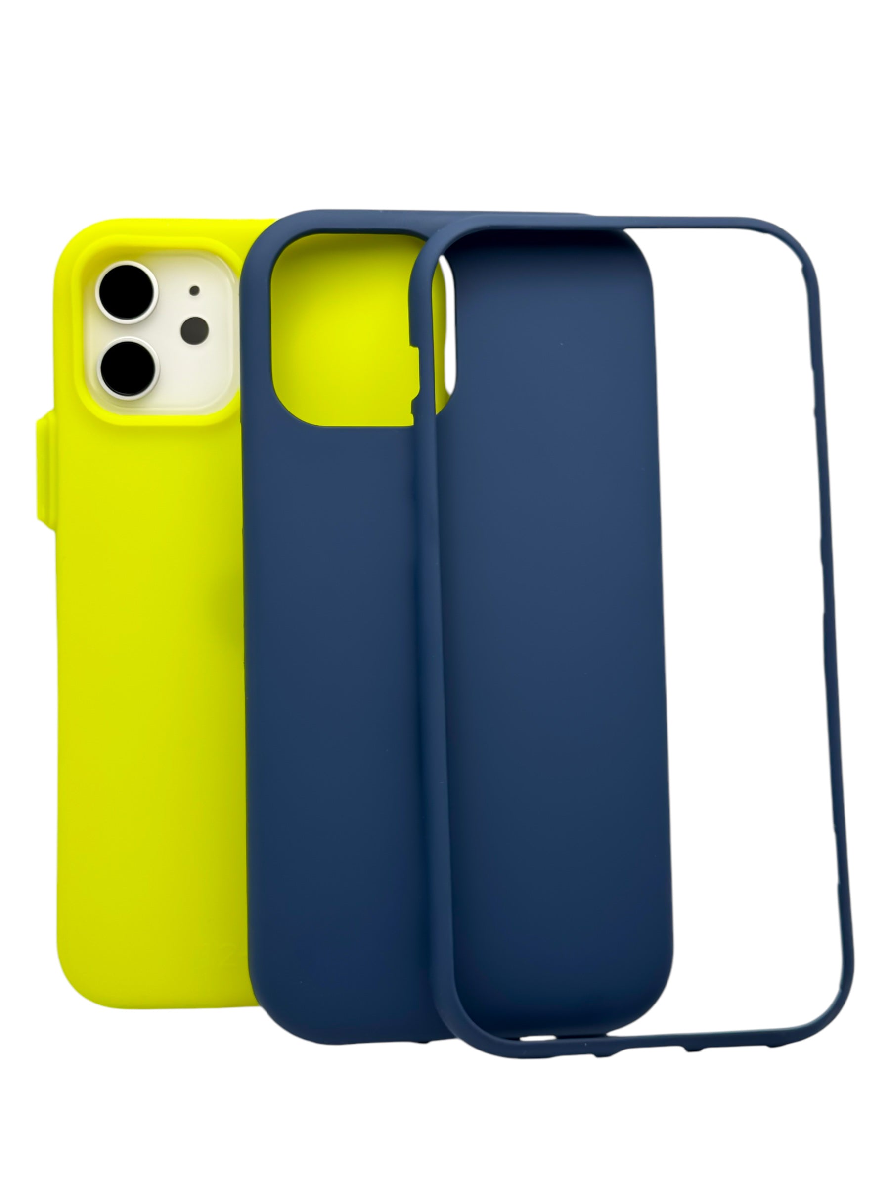 Funda Para iPhone 12 (6.1) Y 12 Pro (6.1) con marco frontal desarmable color Azul Marino