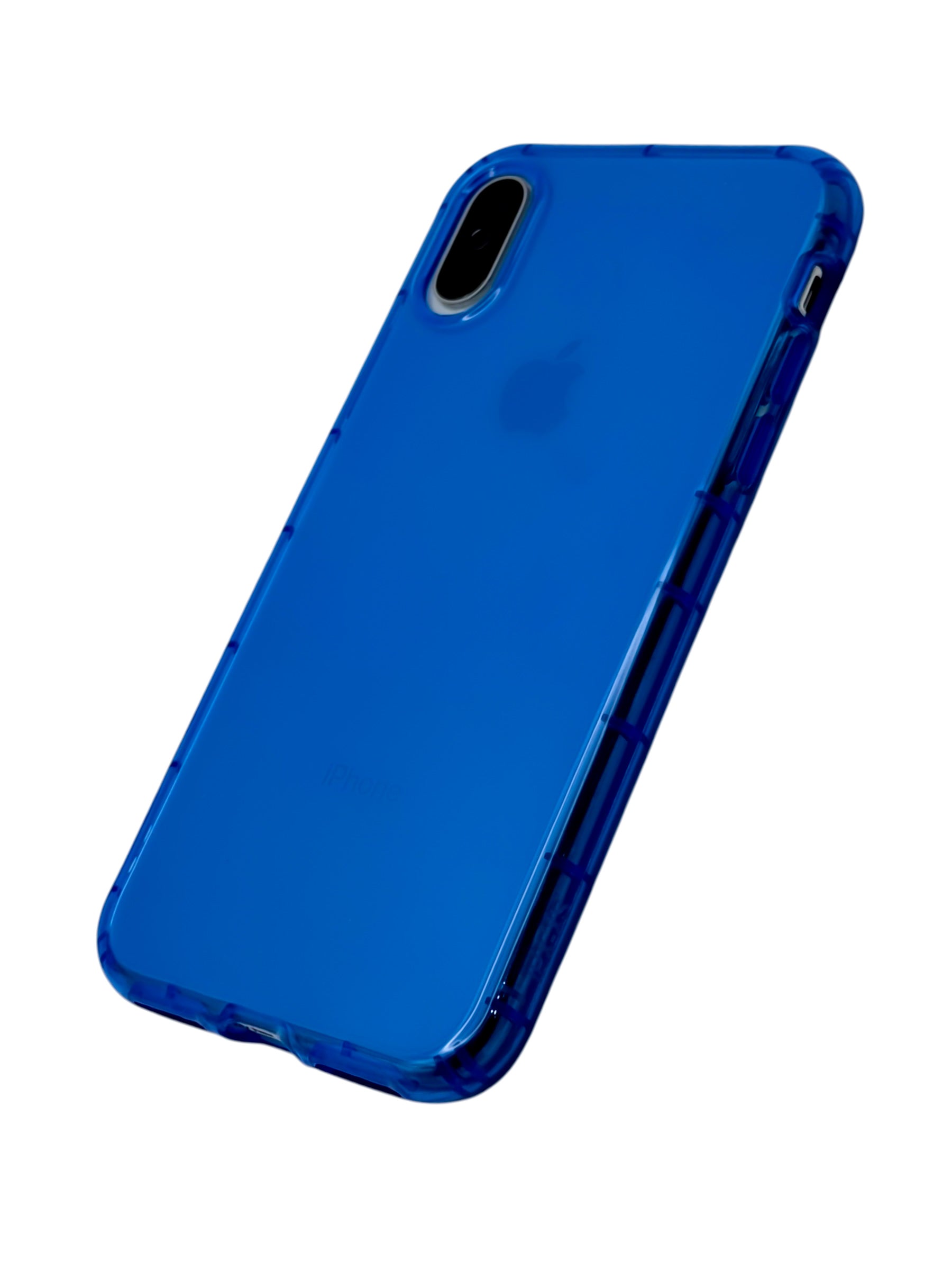 Funda para iPhone X / XS de silicona color azul neon