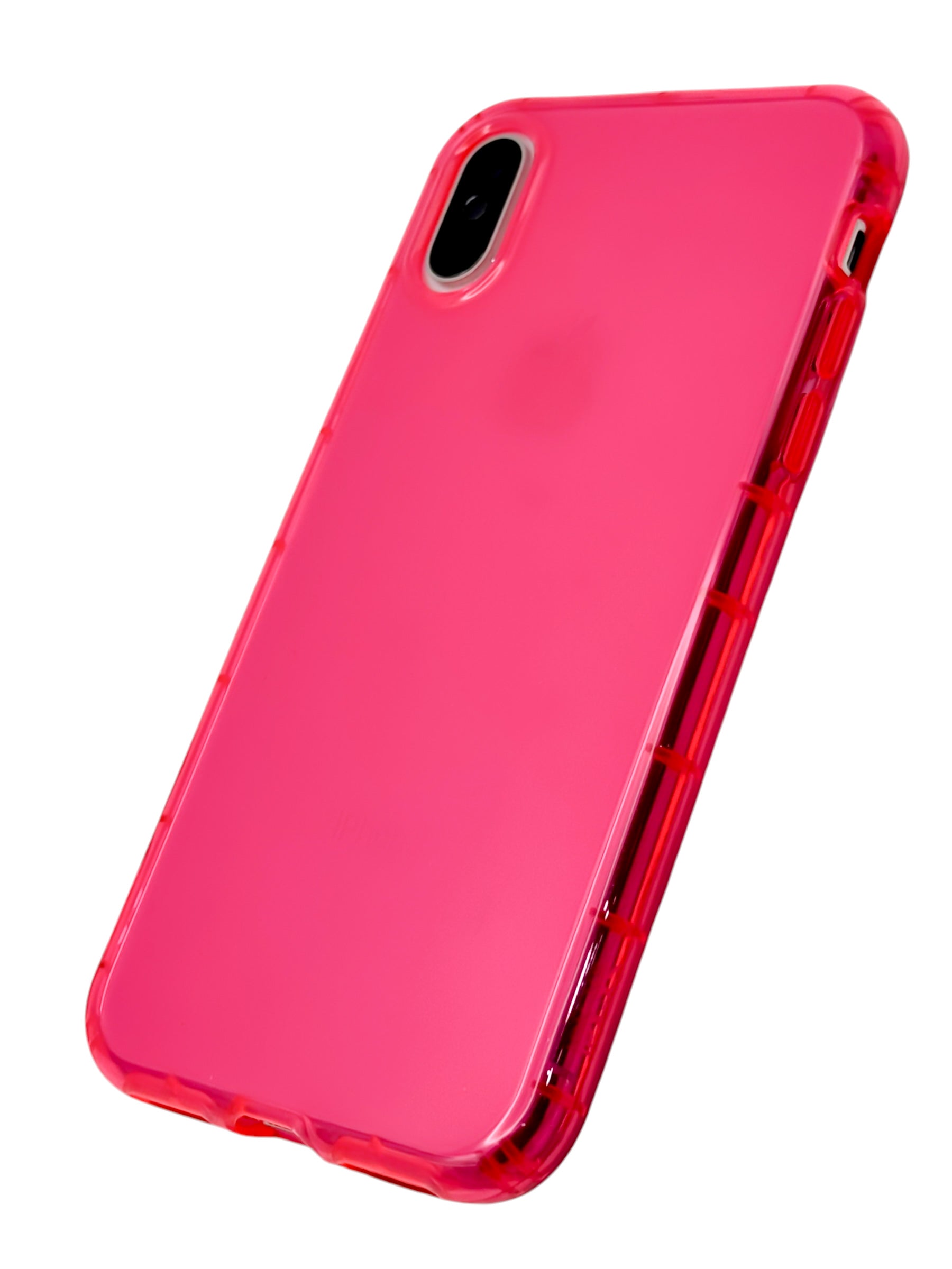 Funda para iPhone X / XS de silicona color Rosa neon