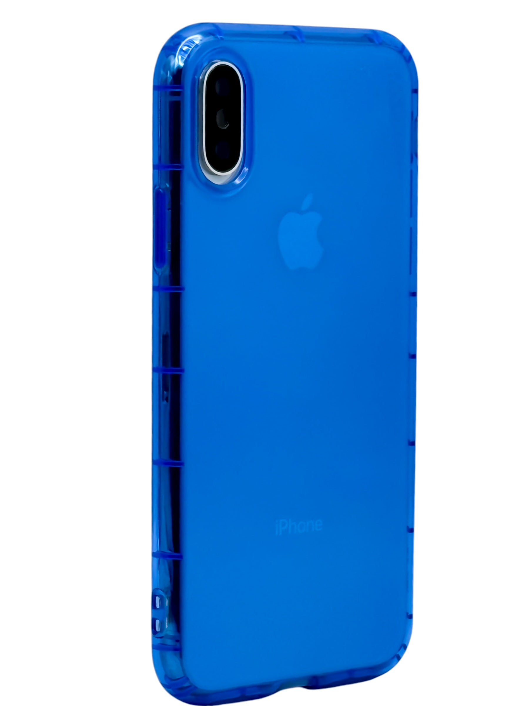 Funda para iPhone X / XS de silicona color azul neon