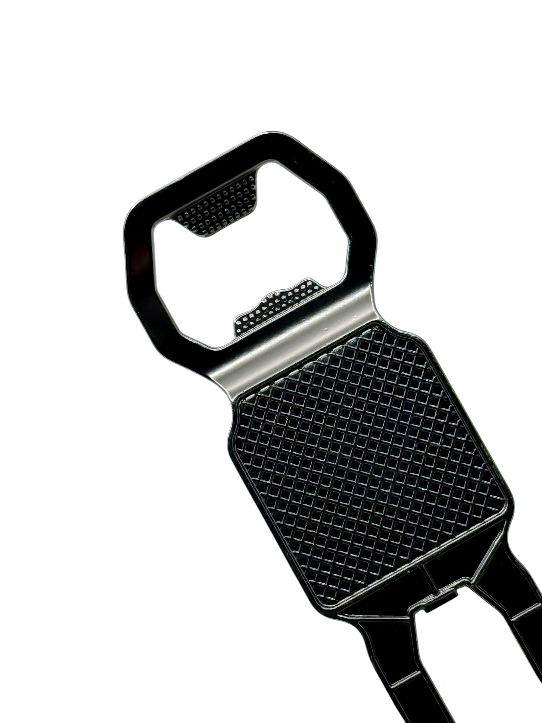 Funda para iPhone X / XS de uso rudo con destapador metálico color Negro