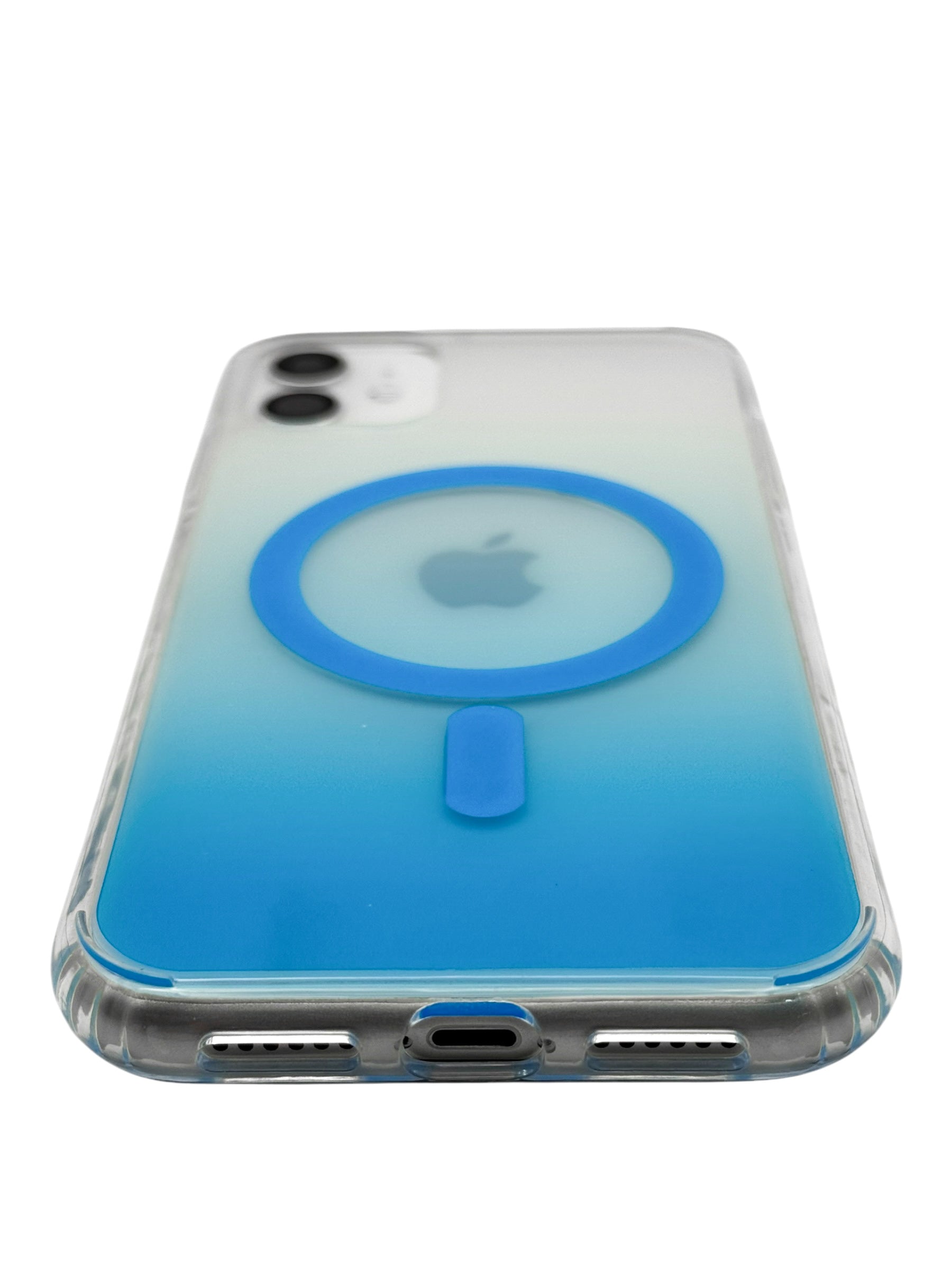 Funda Para iPhone 11 normal (6.1) Rígida Con Magsafe Efecto Degradado Azul