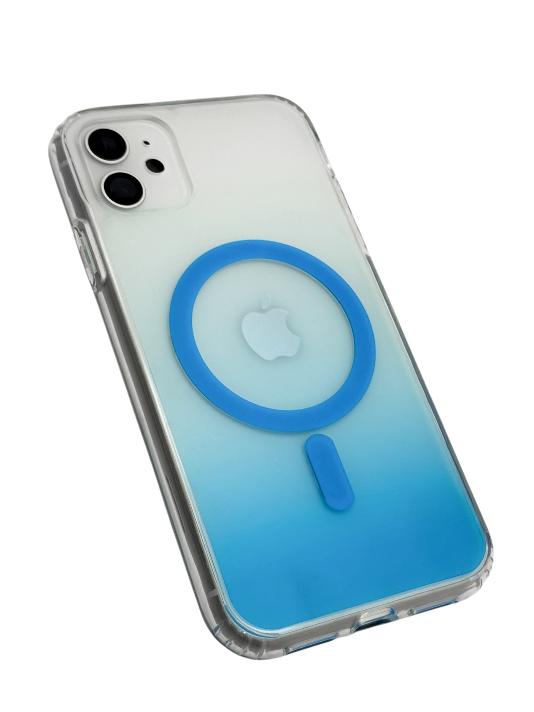 Funda Para iPhone 11 normal (6.1) Rígida Con Magsafe Efecto Degradado Azul