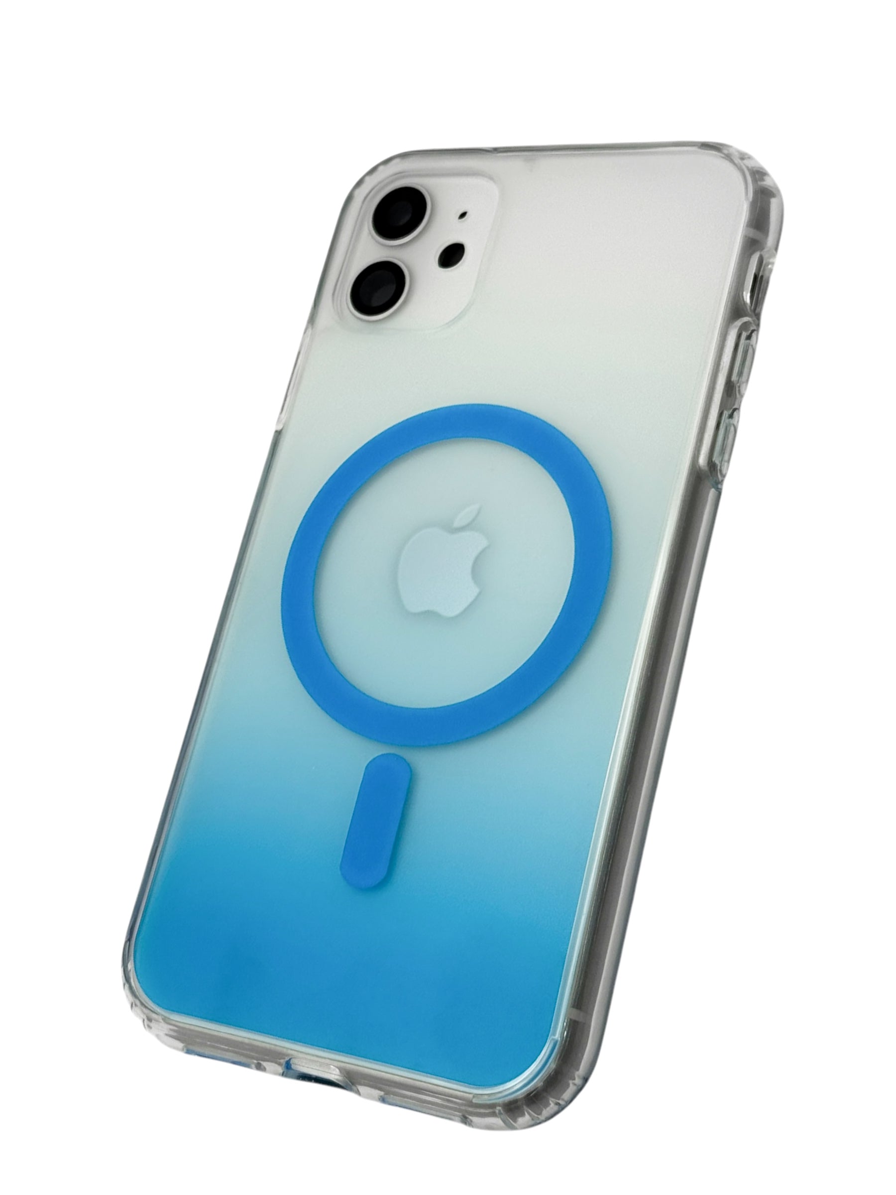 Funda Para iPhone 11 normal (6.1) Rígida Con Magsafe Efecto Degradado Azul