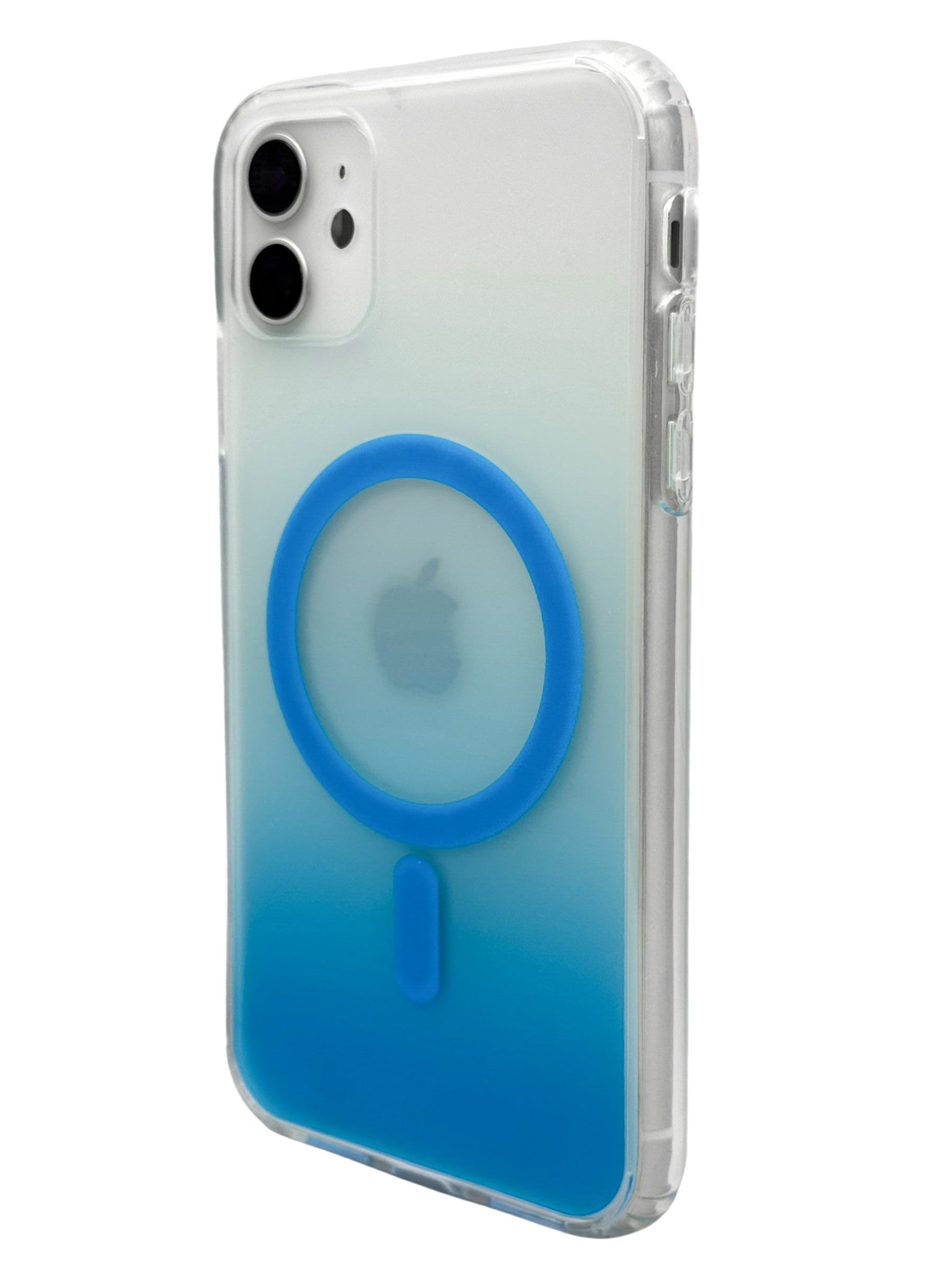 Funda Para iPhone 11 normal (6.1) Rígida Con Magsafe Efecto Degradado Azul