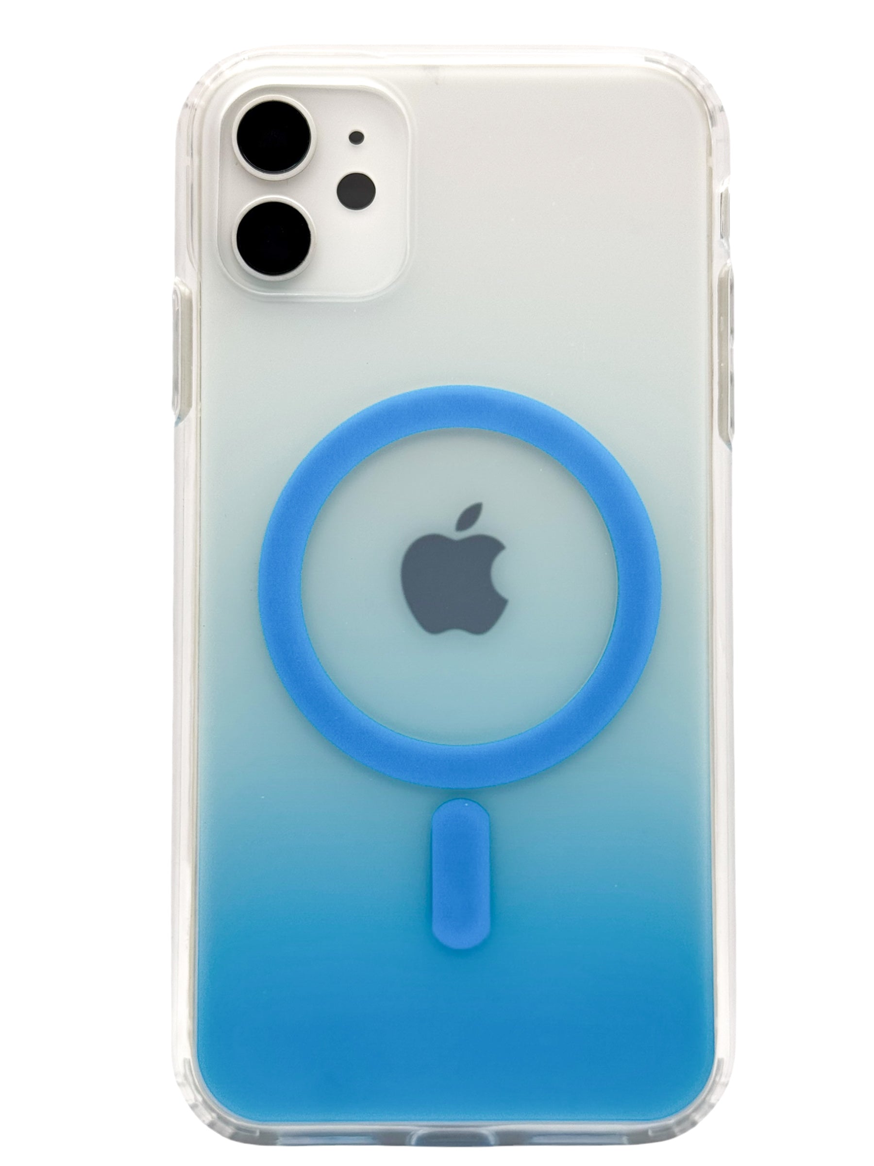 Funda Para iPhone 11 normal (6.1) Rígida Con Magsafe Efecto Degradado Azul