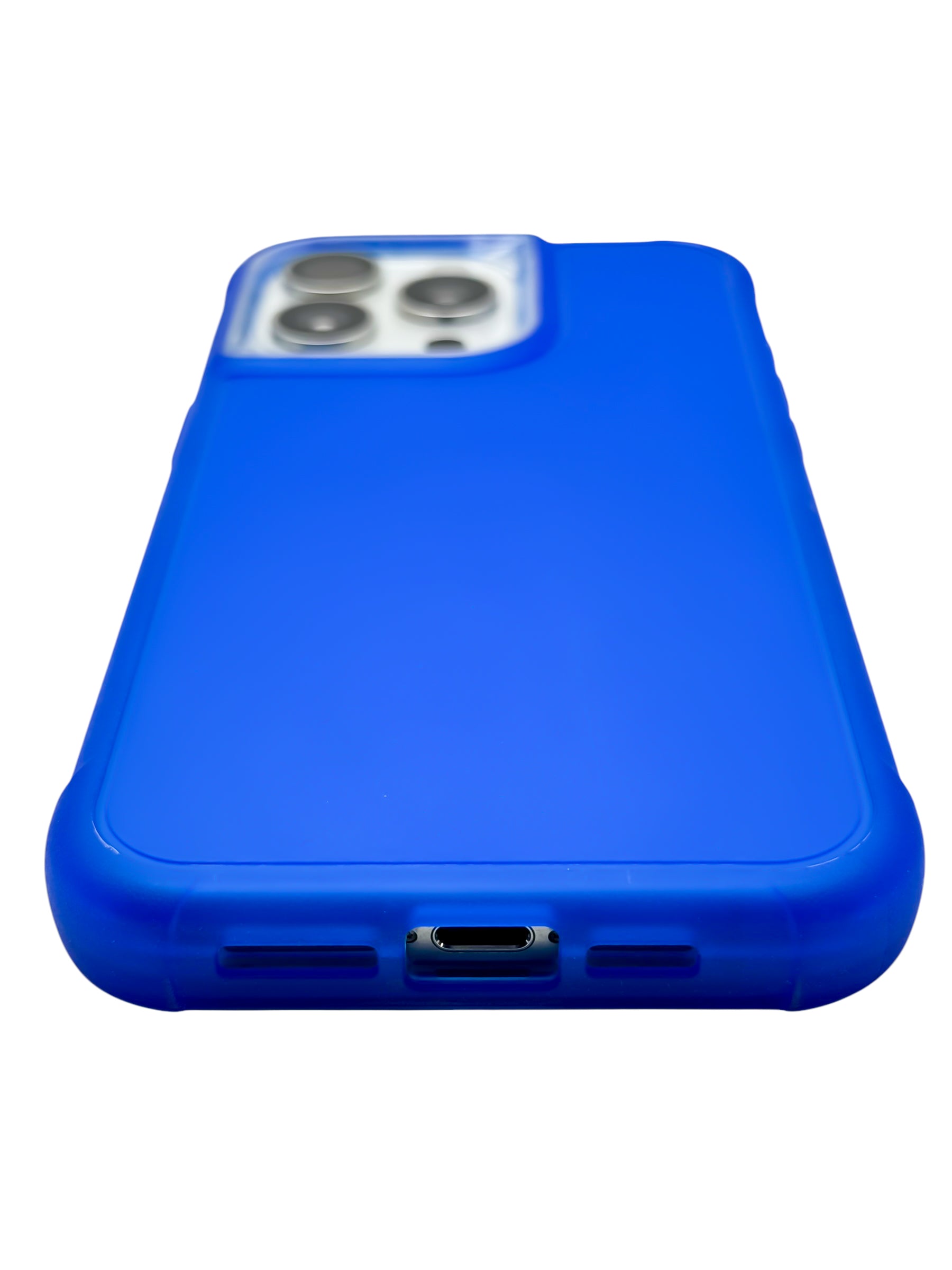 Funda para iPhone 15 pro normal uso rudo 3 en 1 con marco frontal color azul