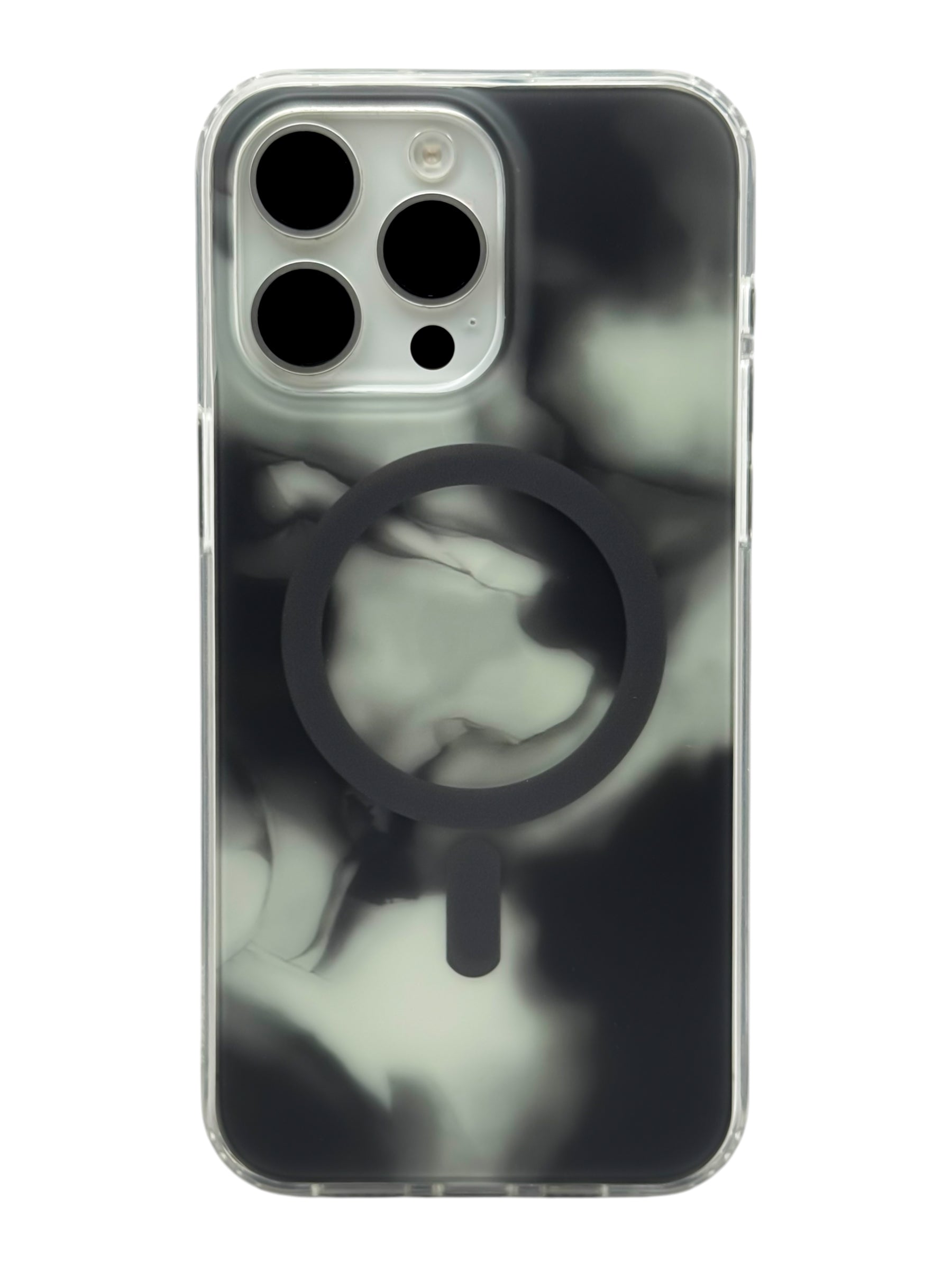 Funda para iPhone 15 pro max con Magsafe diseño Humo negro