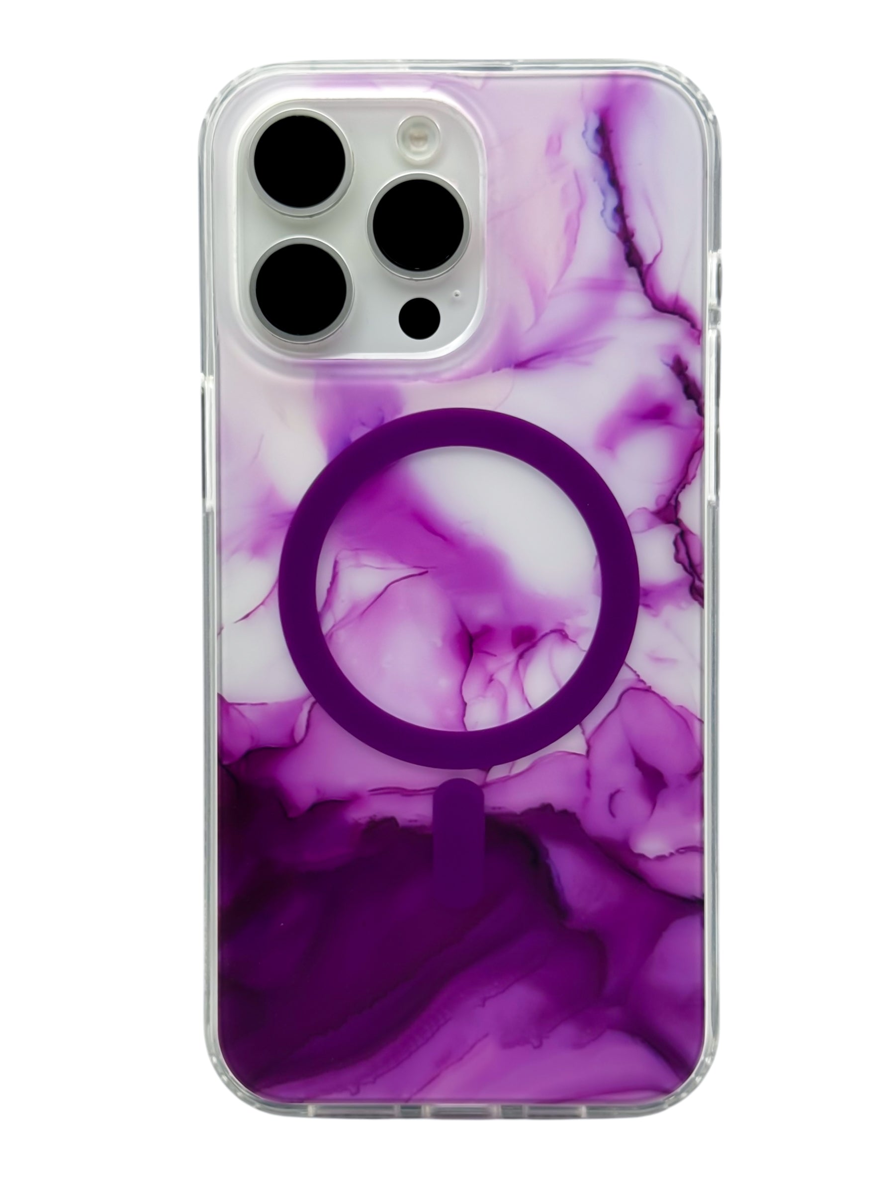 Funda para iPhone 15 pro max con Magsafe diseño Humo morado