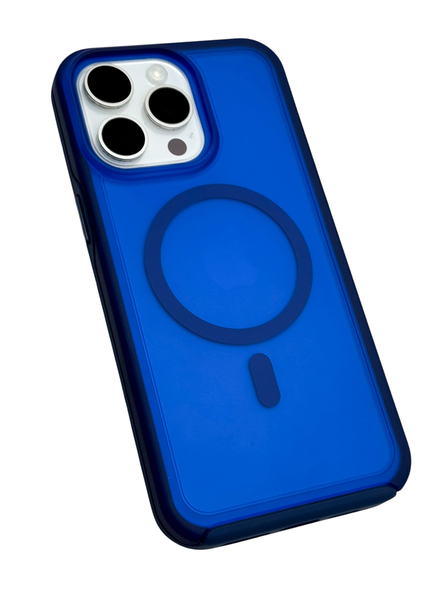 Funda Para iPhone 15 PRO normal Rigida Compatible Con Magsafe Color Azul