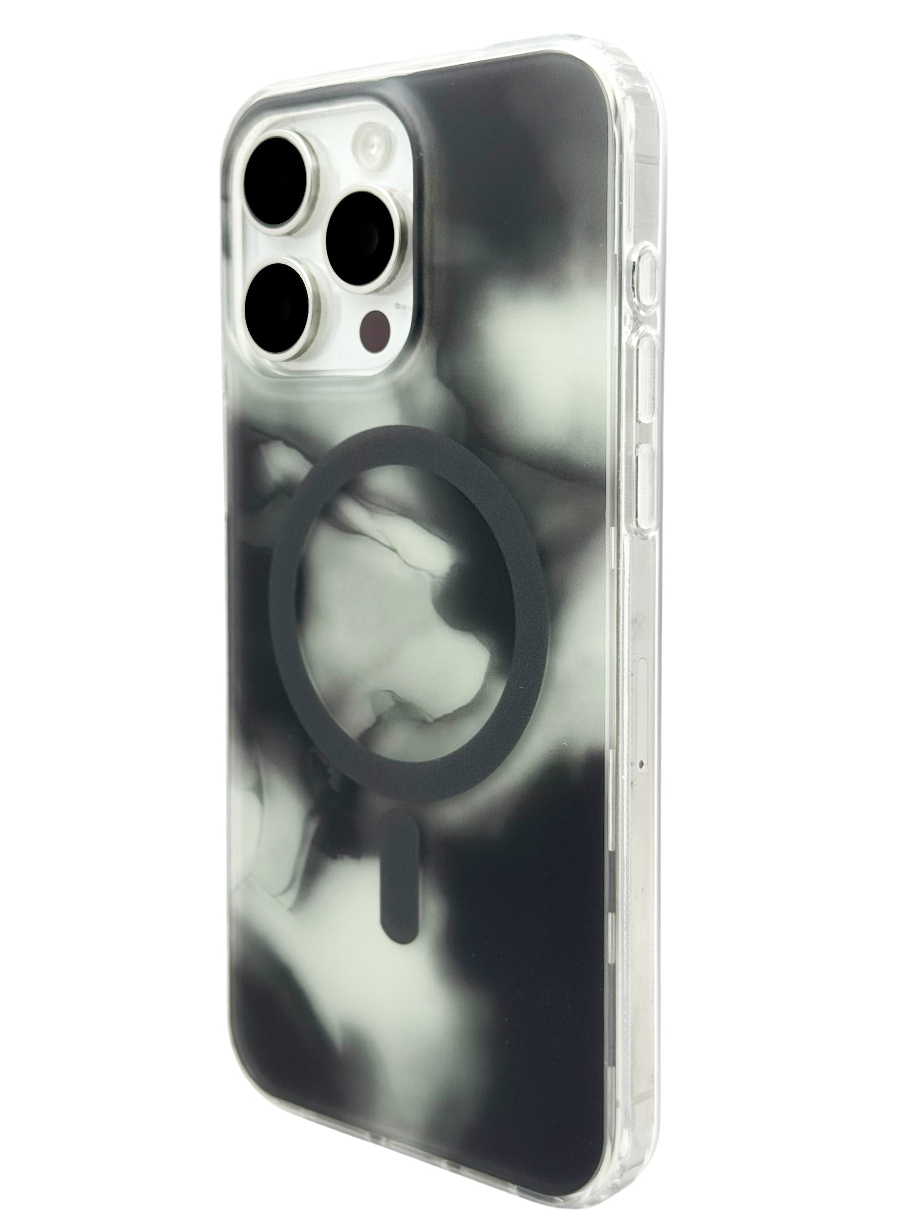 Funda para iPhone 15 pro max con Magsafe diseño Humo negro