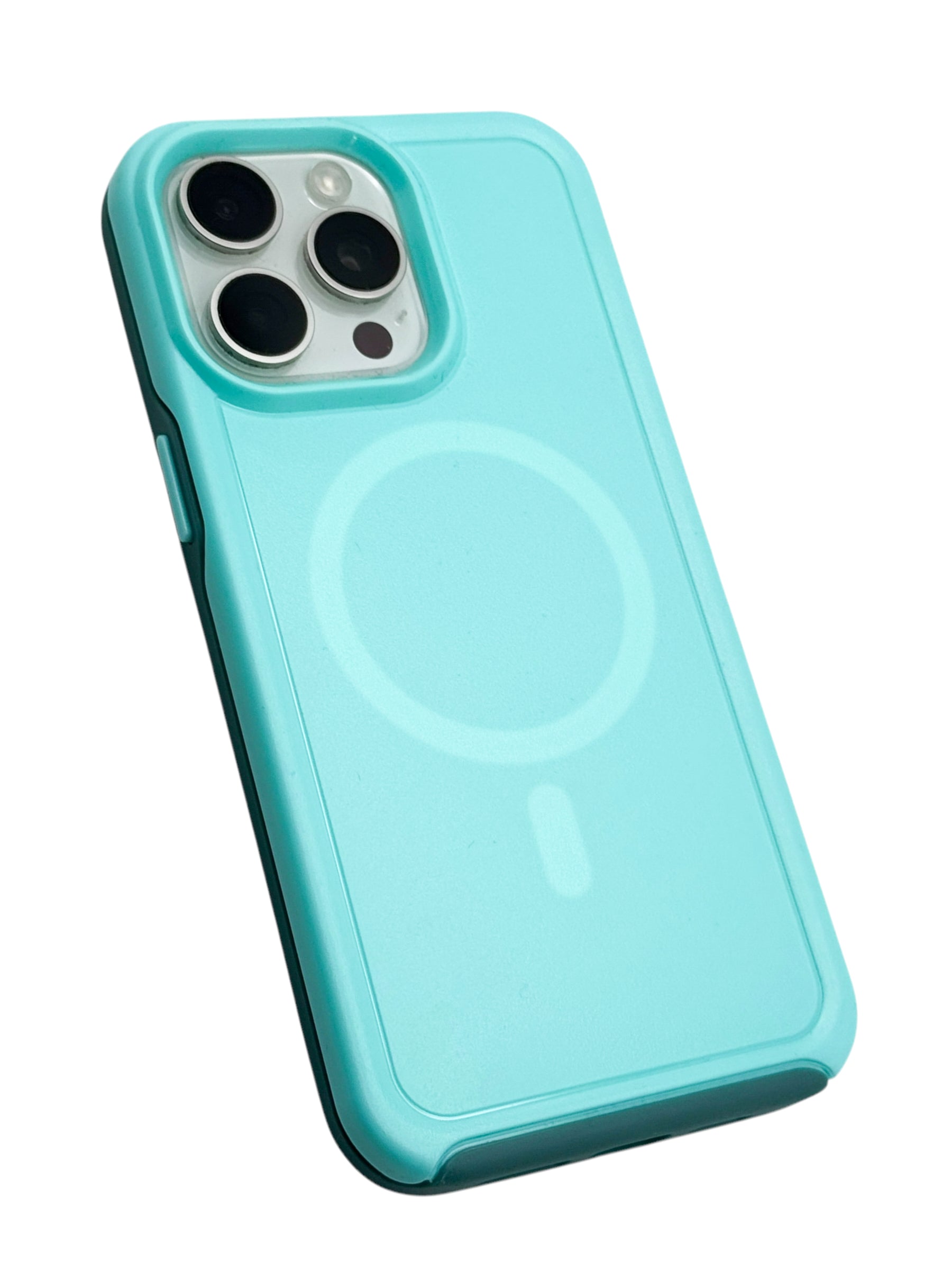 Funda para iPhone 15 pro normal Rigida con aro magsafe Menta