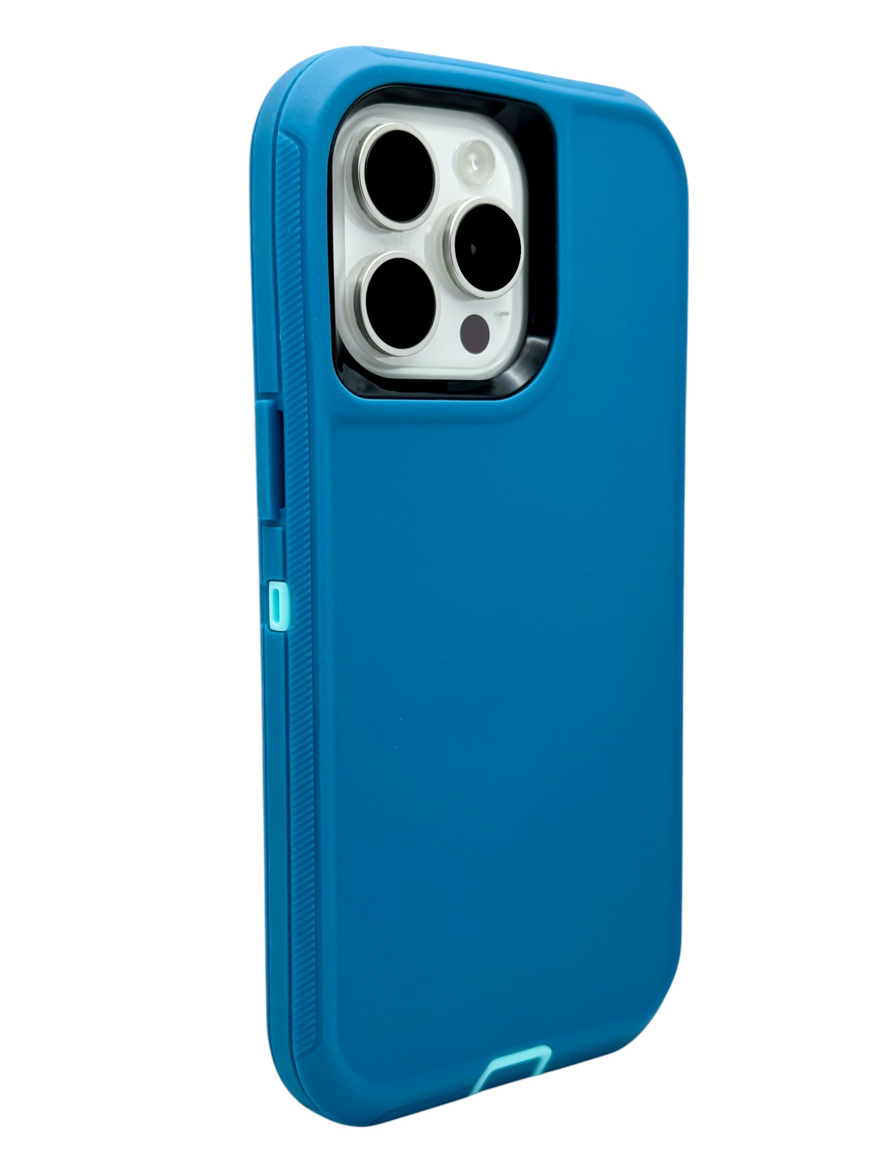 Funda para iPhone 15 pro normal uso rudo extremo 3 en 1 color azul