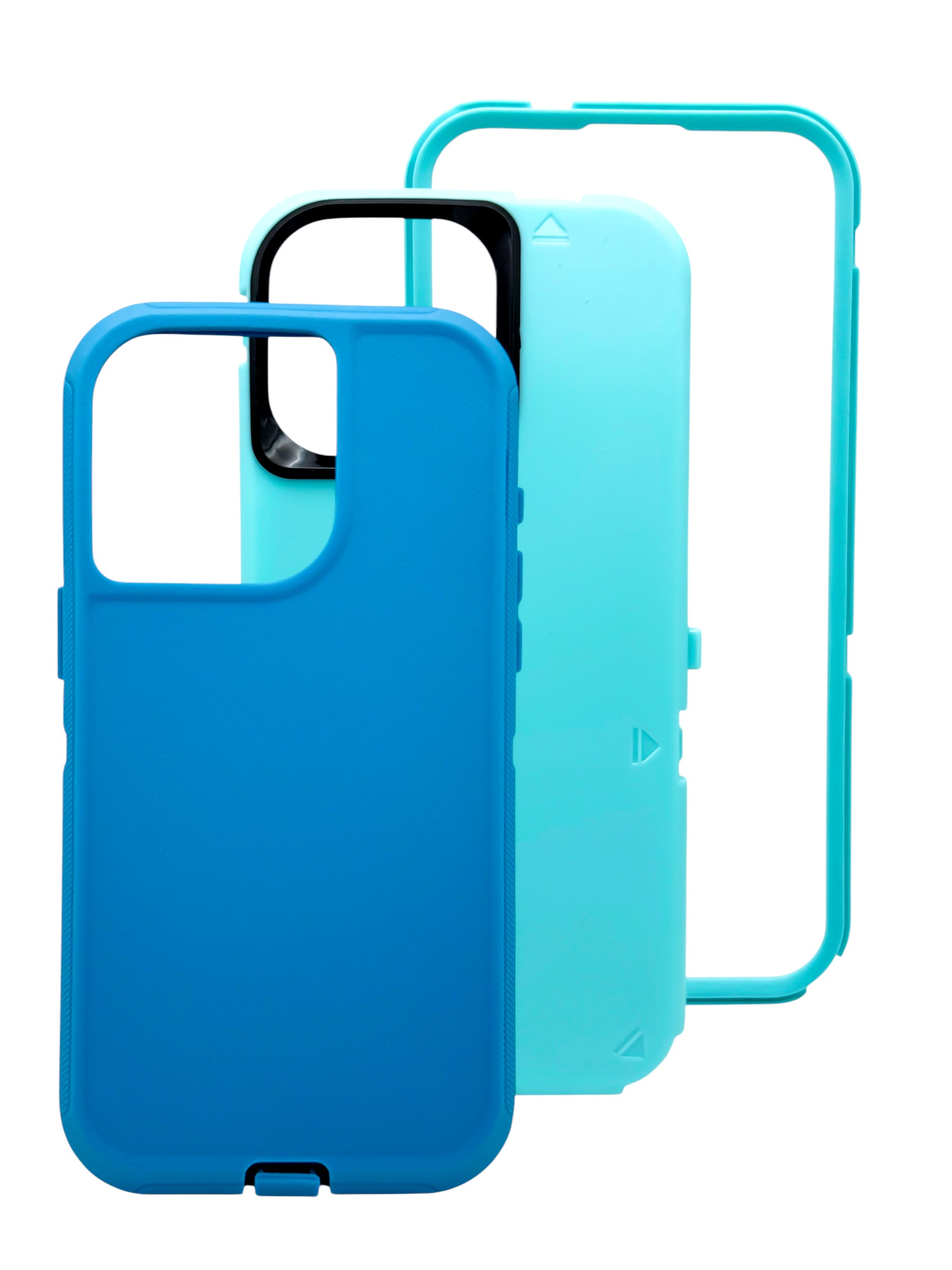 Funda para iPhone 15 pro normal uso rudo extremo 3 en 1 color azul