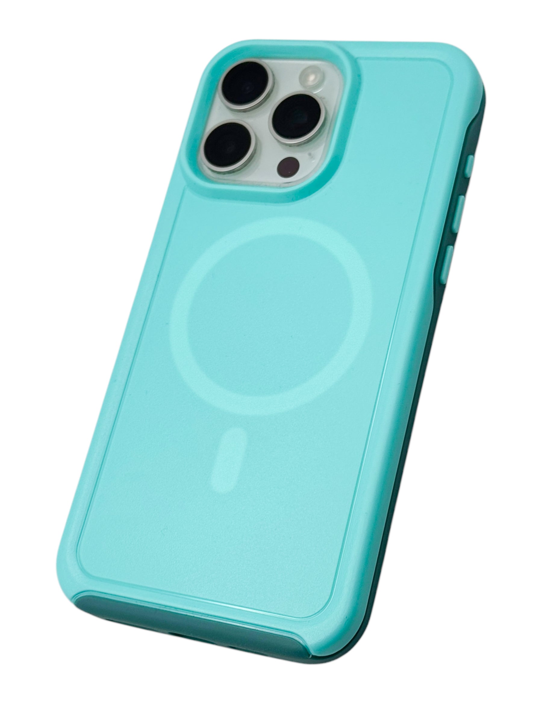 Funda para iPhone 15 pro normal Rigida con aro magsafe Menta