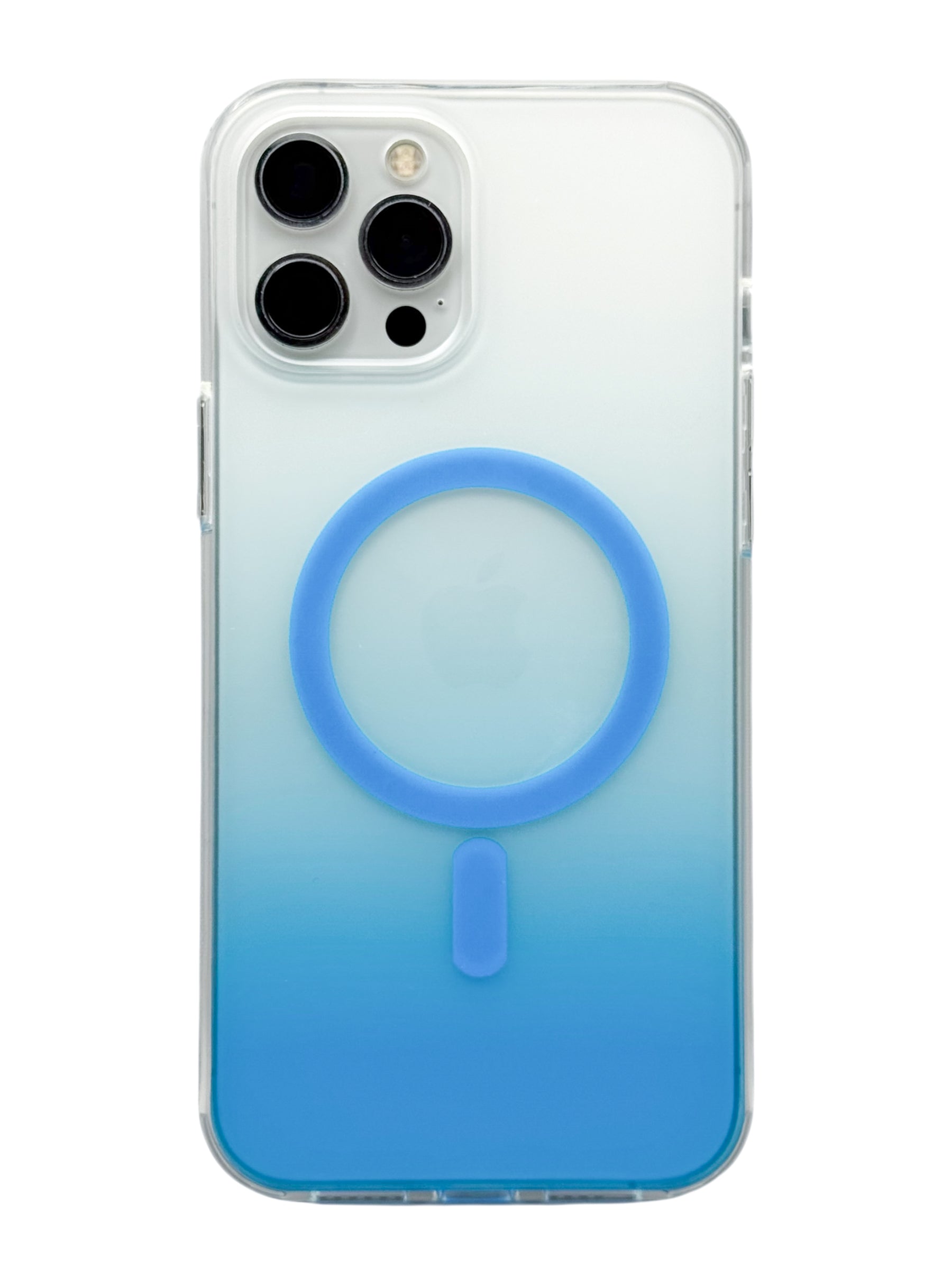 Funda para iPhone 12 PRO MAX (6.7) Rigida con aro magsafe degradada azul