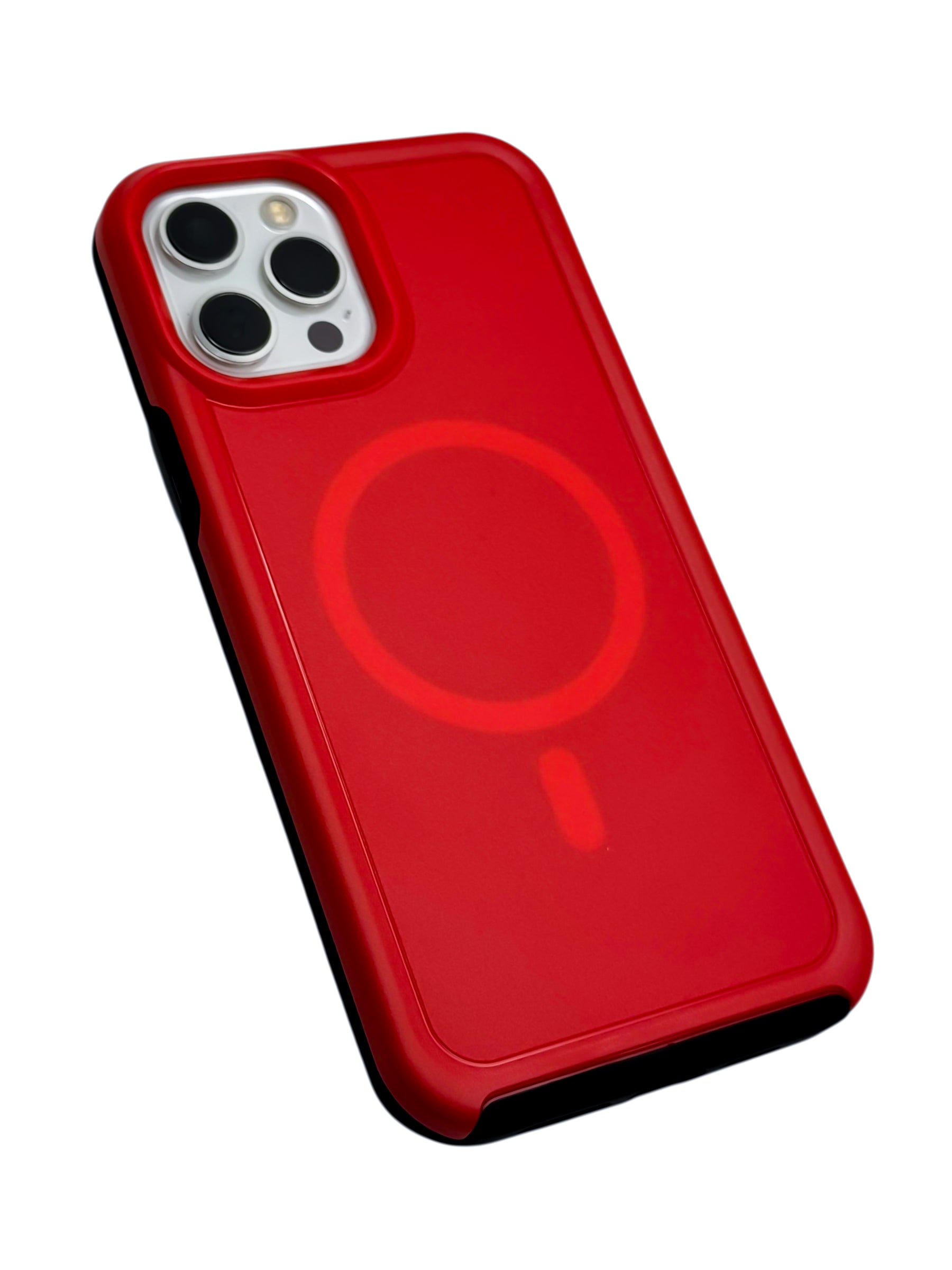 Funda para iPhone 12 PRO MAX (6.7) Rigida con aro magsafe Roja