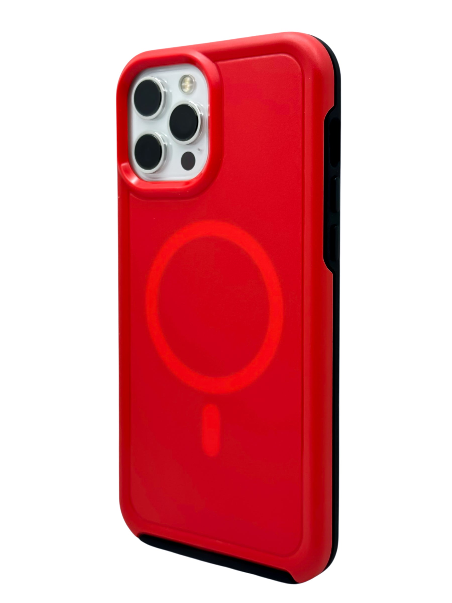 Funda para iPhone 12 PRO MAX (6.7) Rigida con aro magsafe Roja