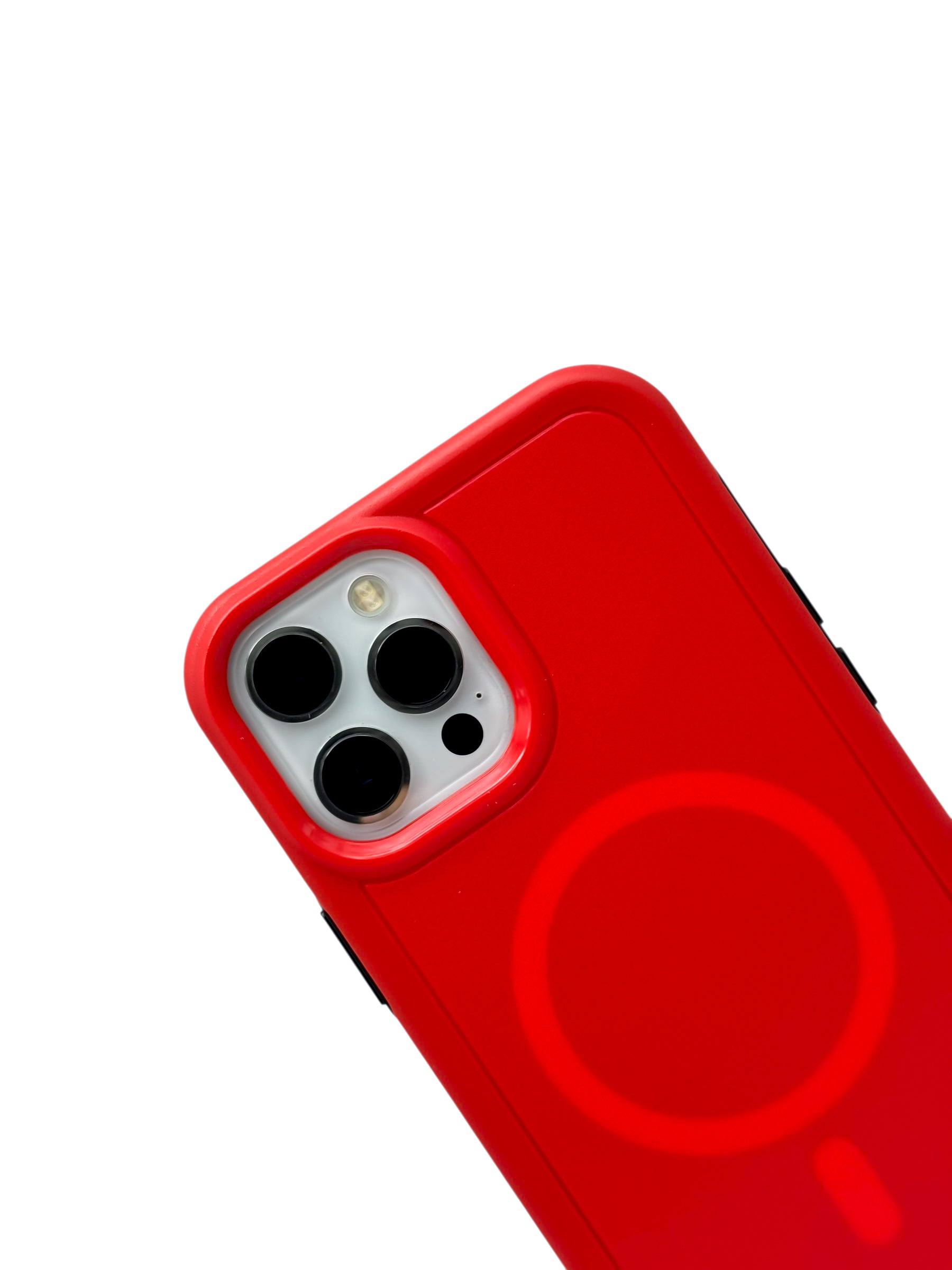 Funda para iPhone 12 PRO MAX (6.7) Rigida con aro magsafe Roja
