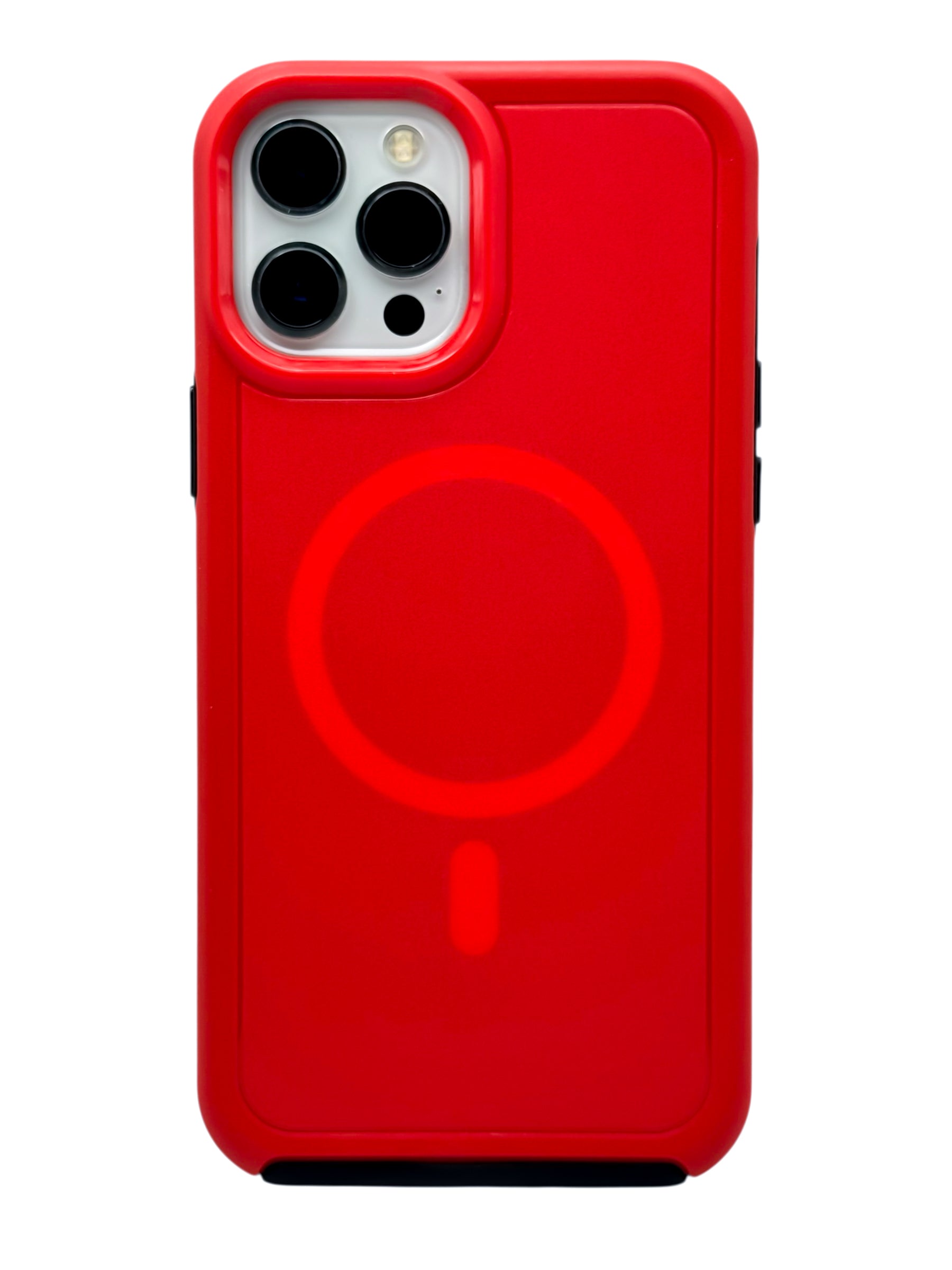 Funda para iPhone 12 PRO MAX (6.7) Rigida con aro magsafe Roja