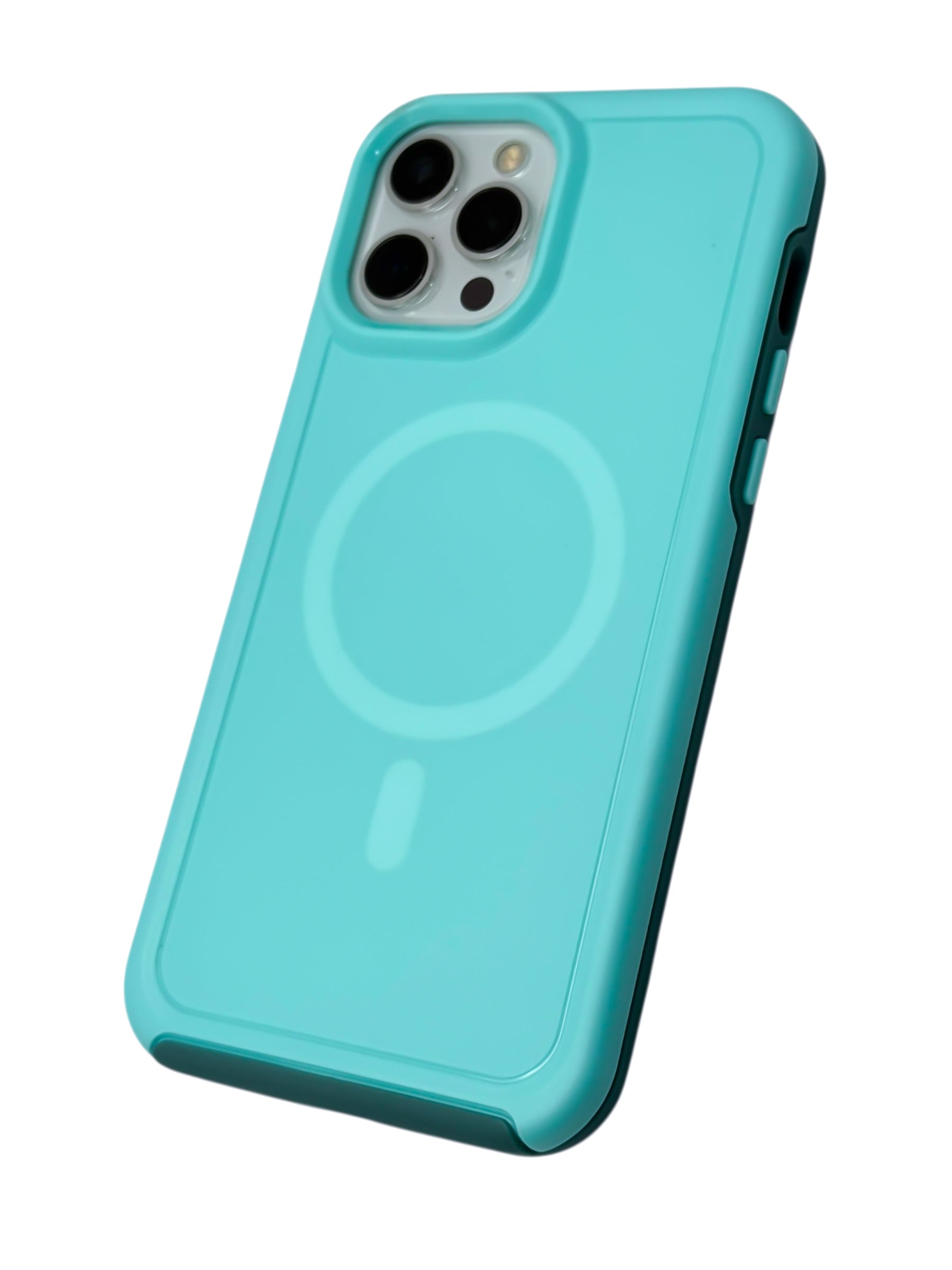 Funda para iPhone 12 PRO MAX (6.7) Rigida con aro magsafe Menta
