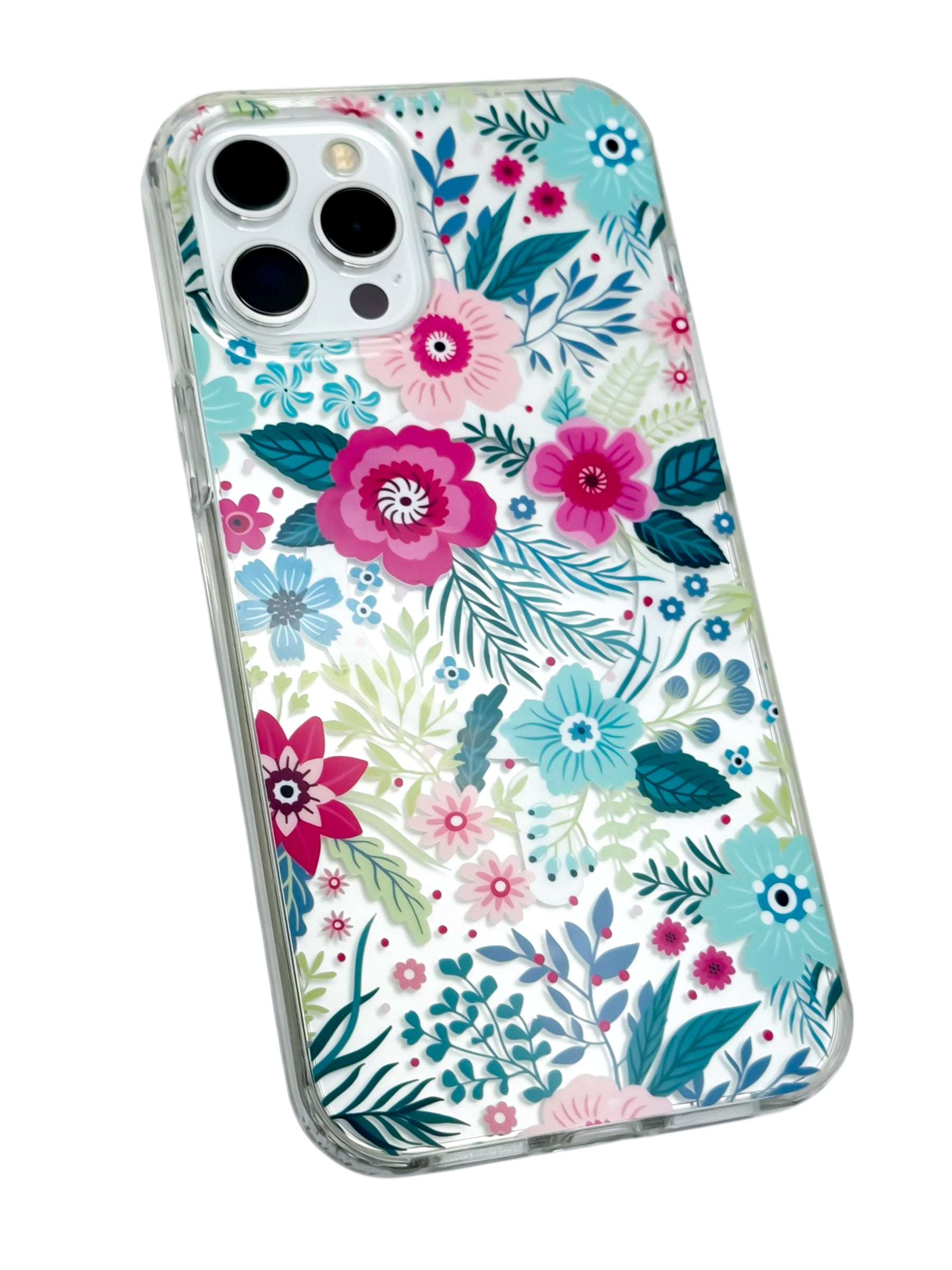 Funda para iPhone 12 PRO MAX (6.7) con Magsafe diseño Flores de colores
