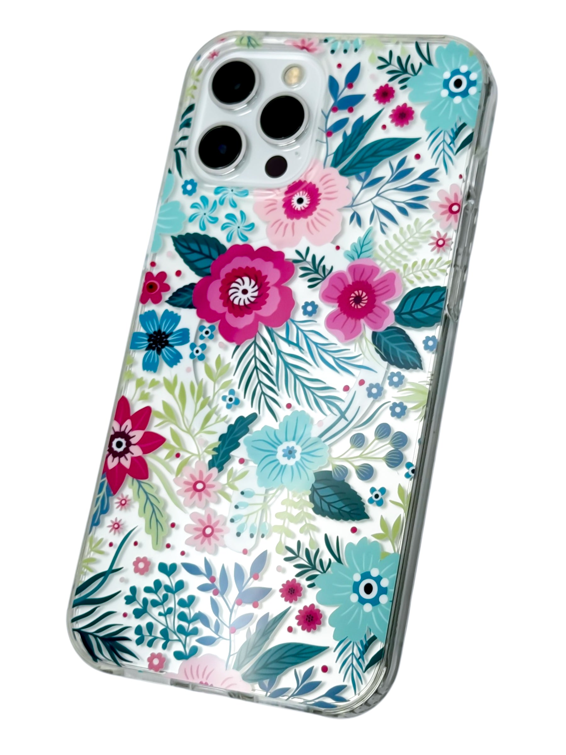 Funda para iPhone 12 PRO MAX (6.7) con Magsafe diseño Flores de colores