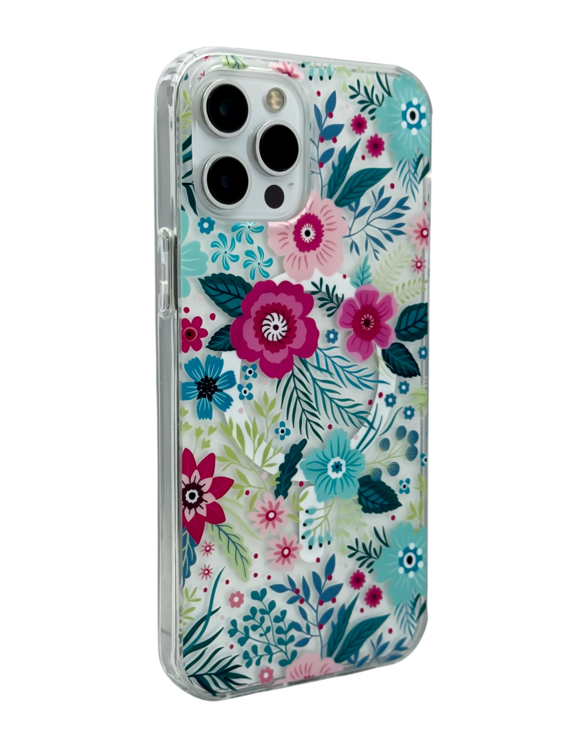 Funda para iPhone 12 PRO MAX (6.7) con Magsafe diseño Flores de colores