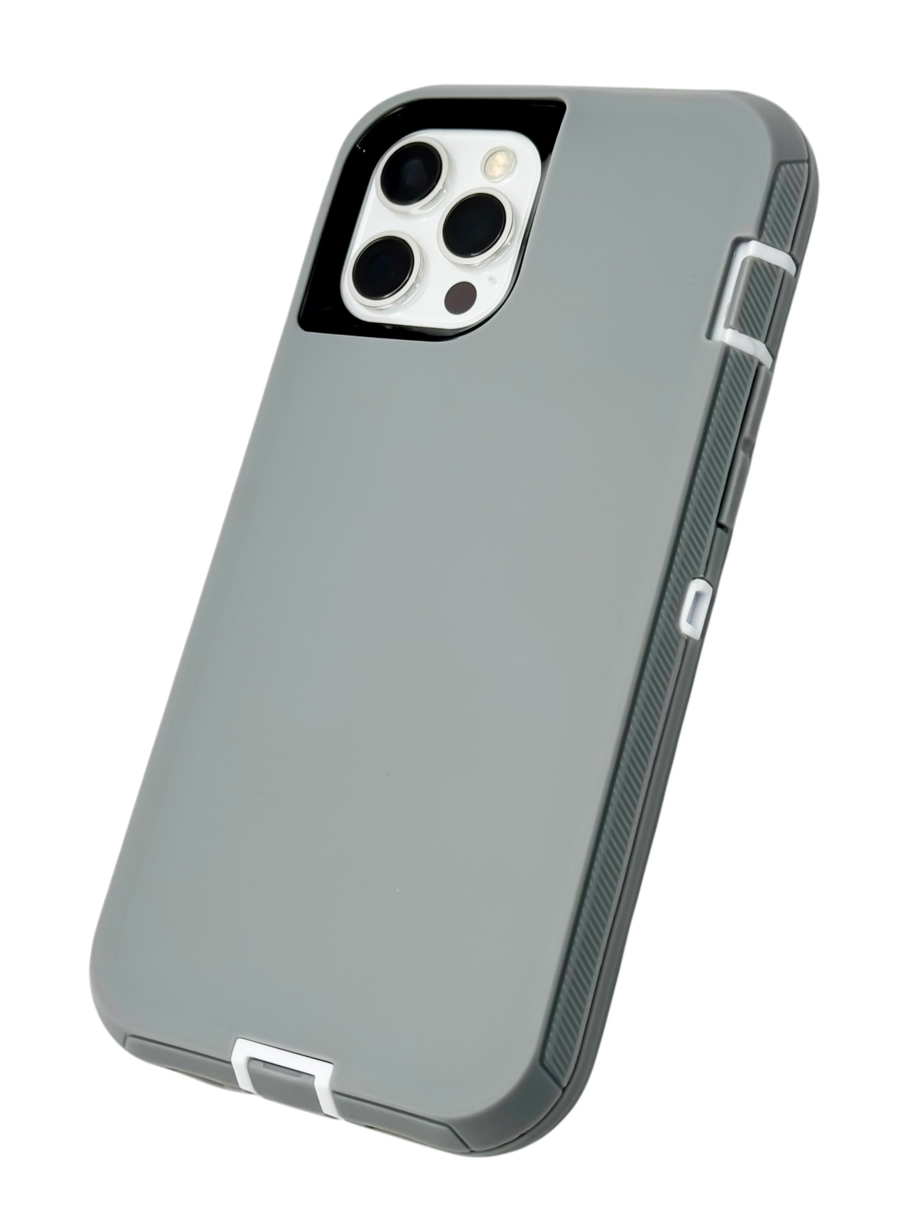 Funda para iPhone 12 PRO MAX (6.7) uso rudo extremo 3 en 1 color gris