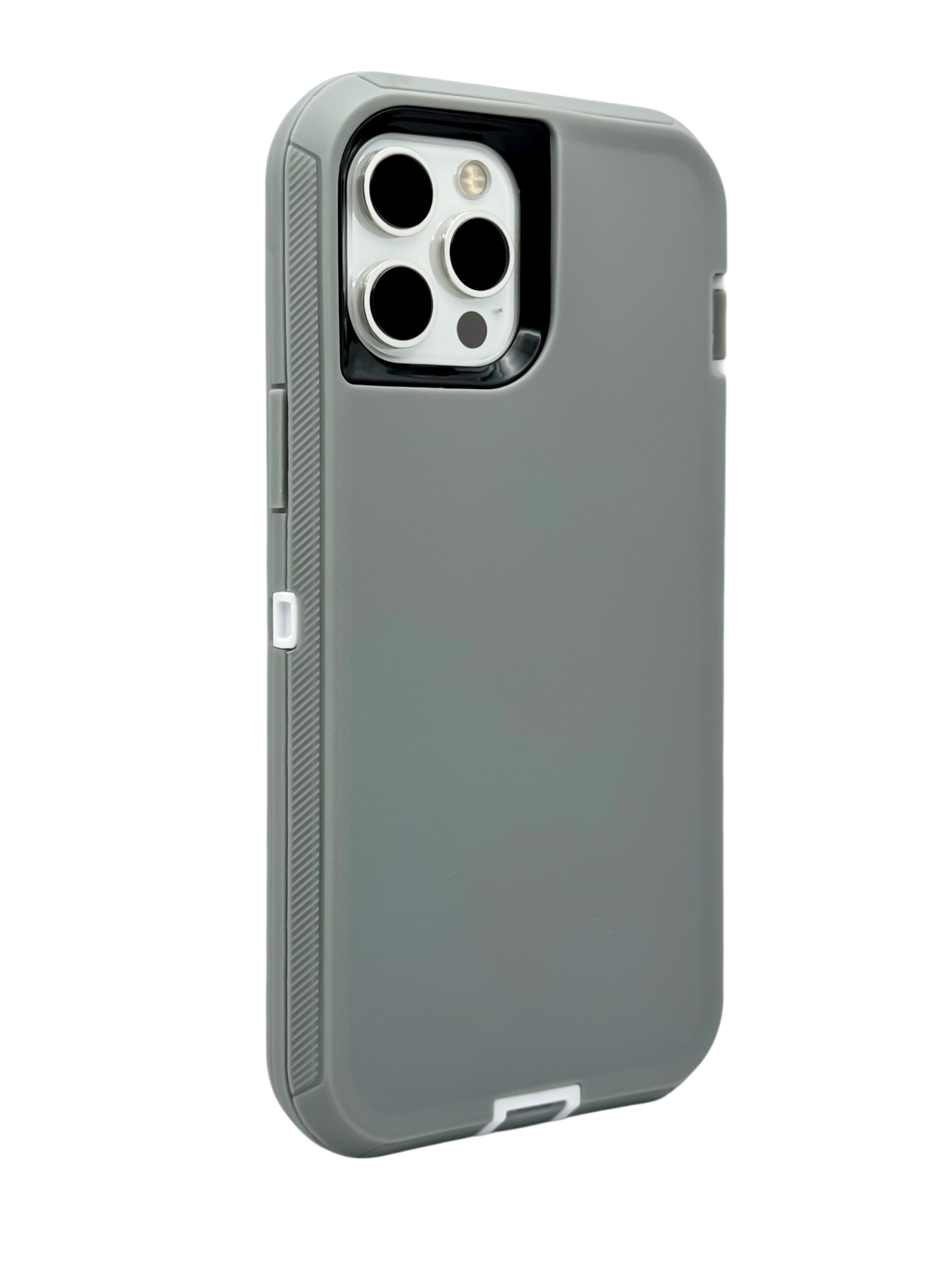 Funda para iPhone 12 PRO MAX (6.7) uso rudo extremo 3 en 1 color gris