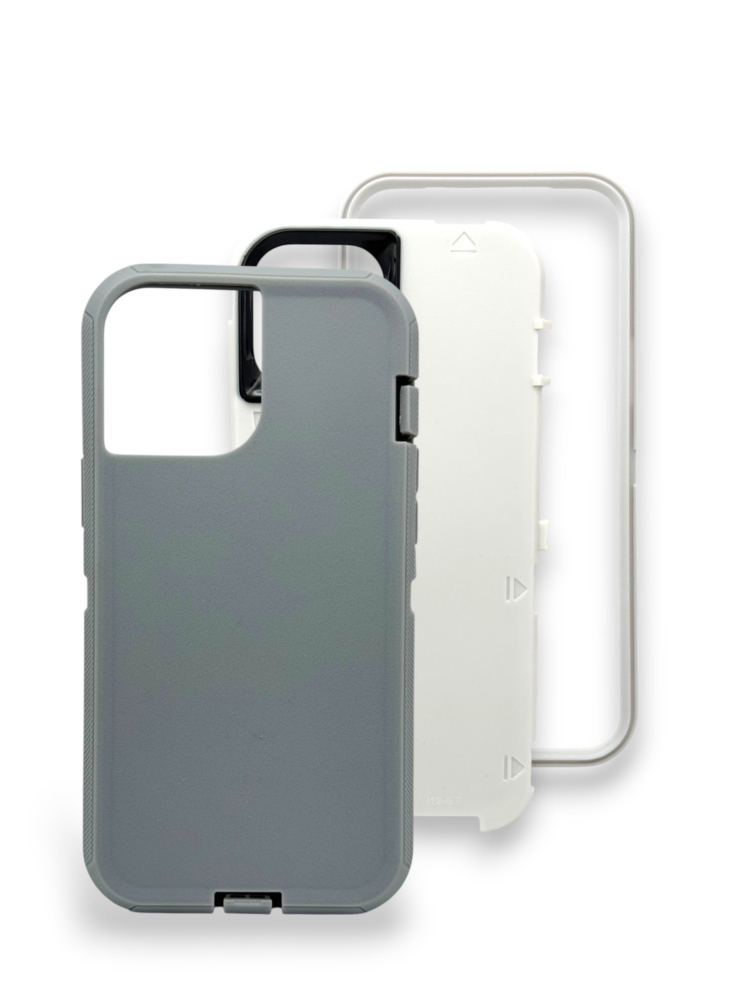 Funda para iPhone 12 PRO MAX (6.7) uso rudo extremo 3 en 1 color gris