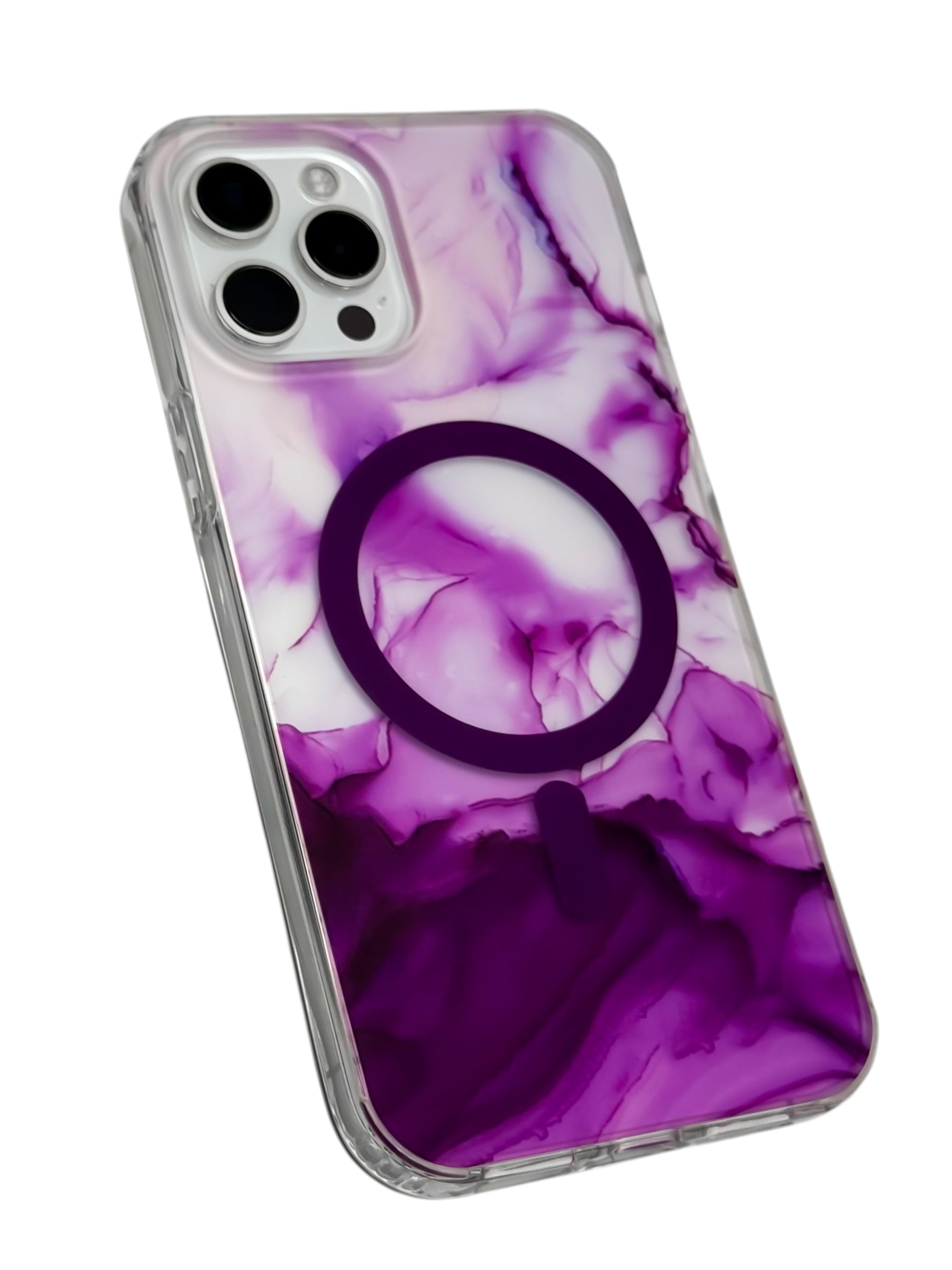 Funda para iPhone 12 PRO MAX (6.7) con Magsafe diseño Humo morado