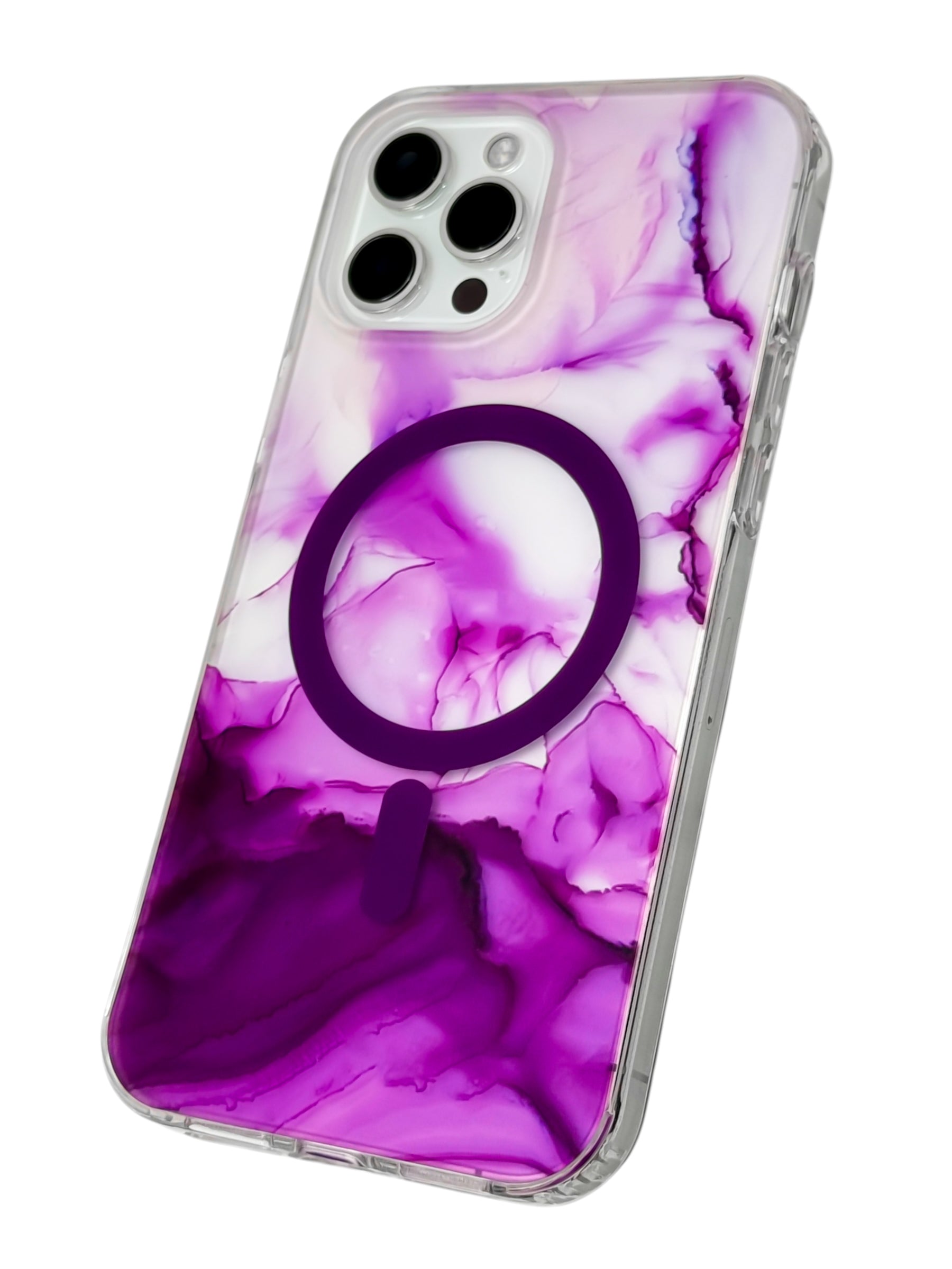Funda para iPhone 12 PRO MAX (6.7) con Magsafe diseño Humo morado