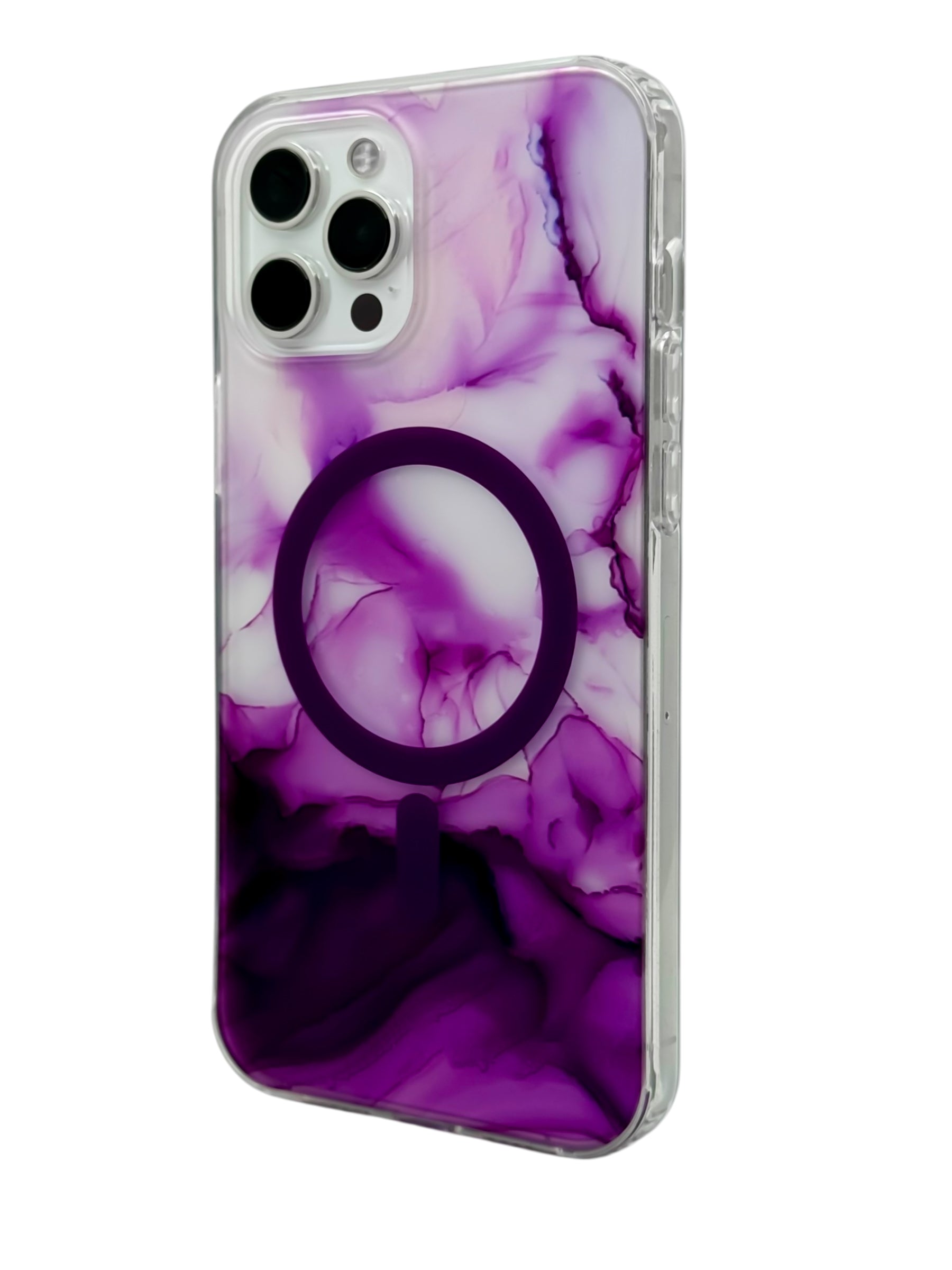 Funda para iPhone 12 PRO MAX (6.7) con Magsafe diseño Humo morado
