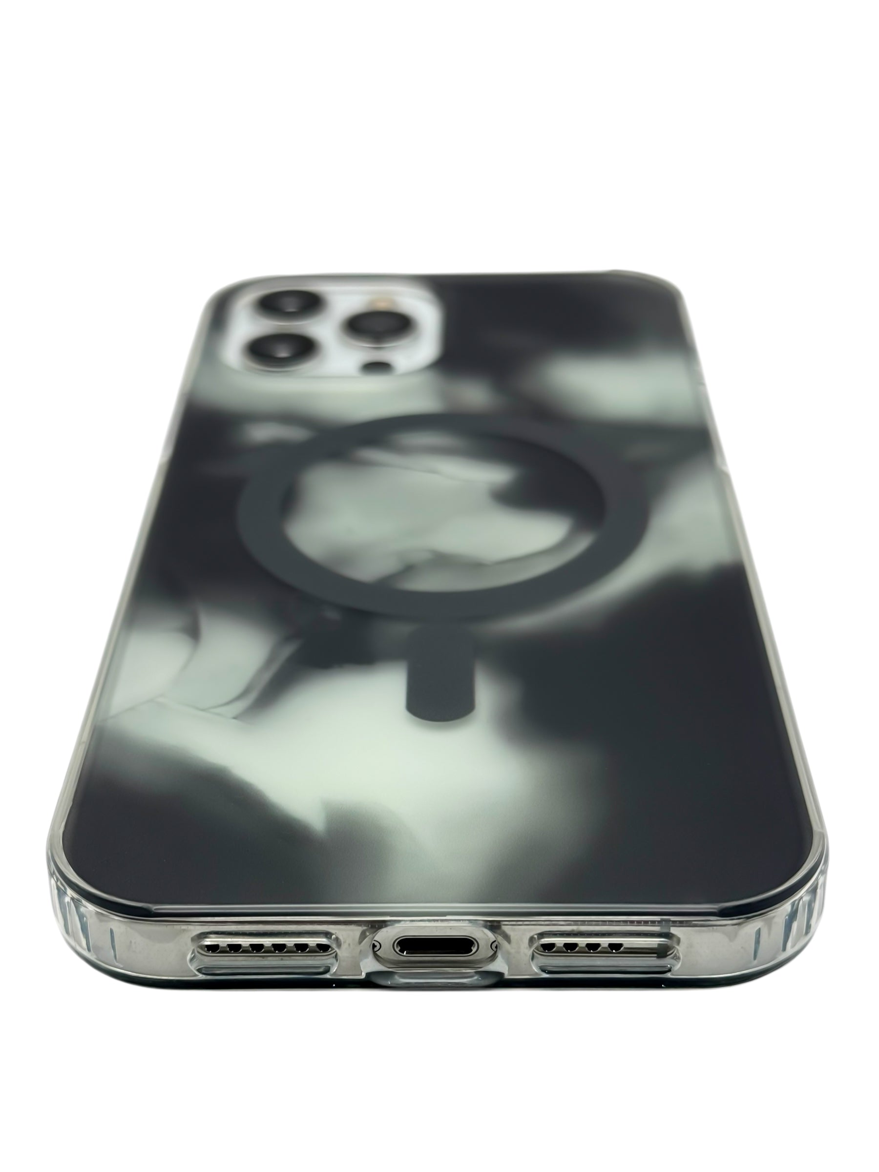 Funda para iPhone 12 PRO MAX (6.7) con Magsafe diseño Humo negro