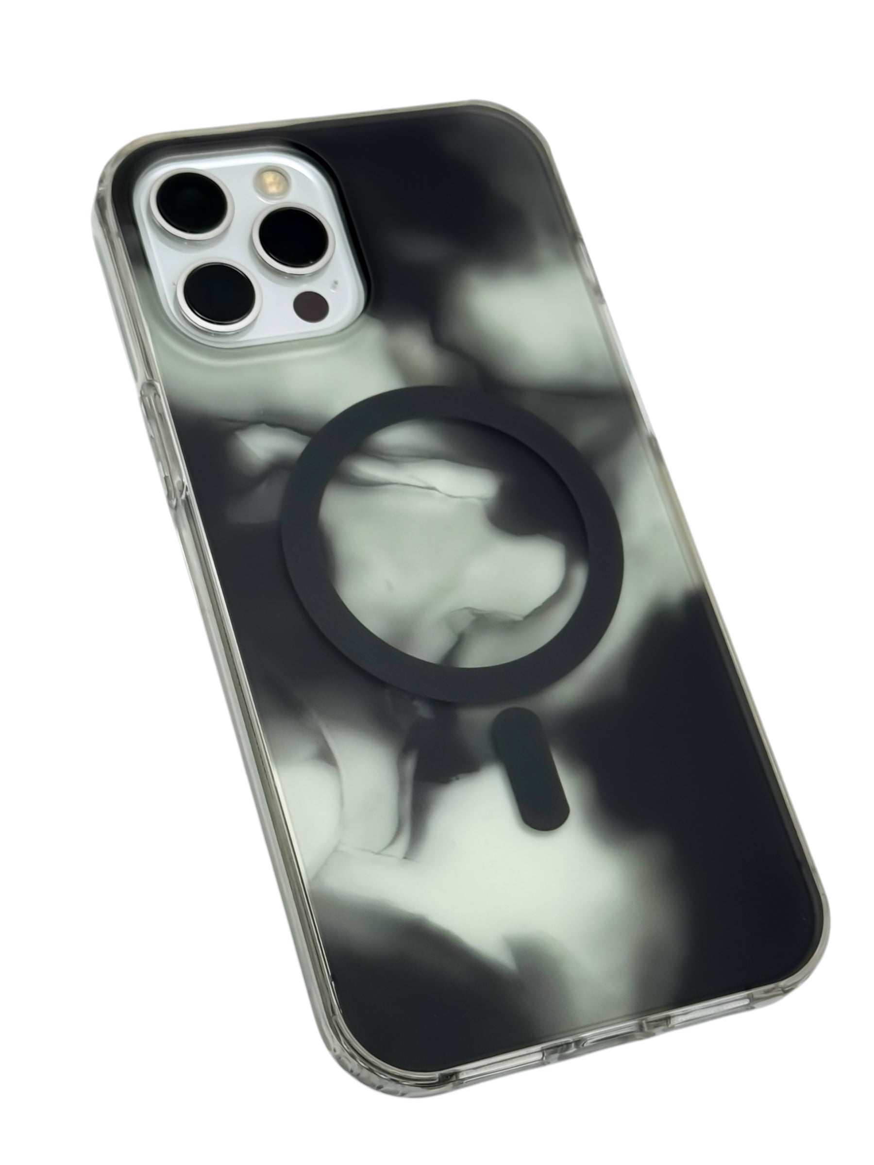 Funda para iPhone 12 PRO MAX (6.7) con Magsafe diseño Humo negro