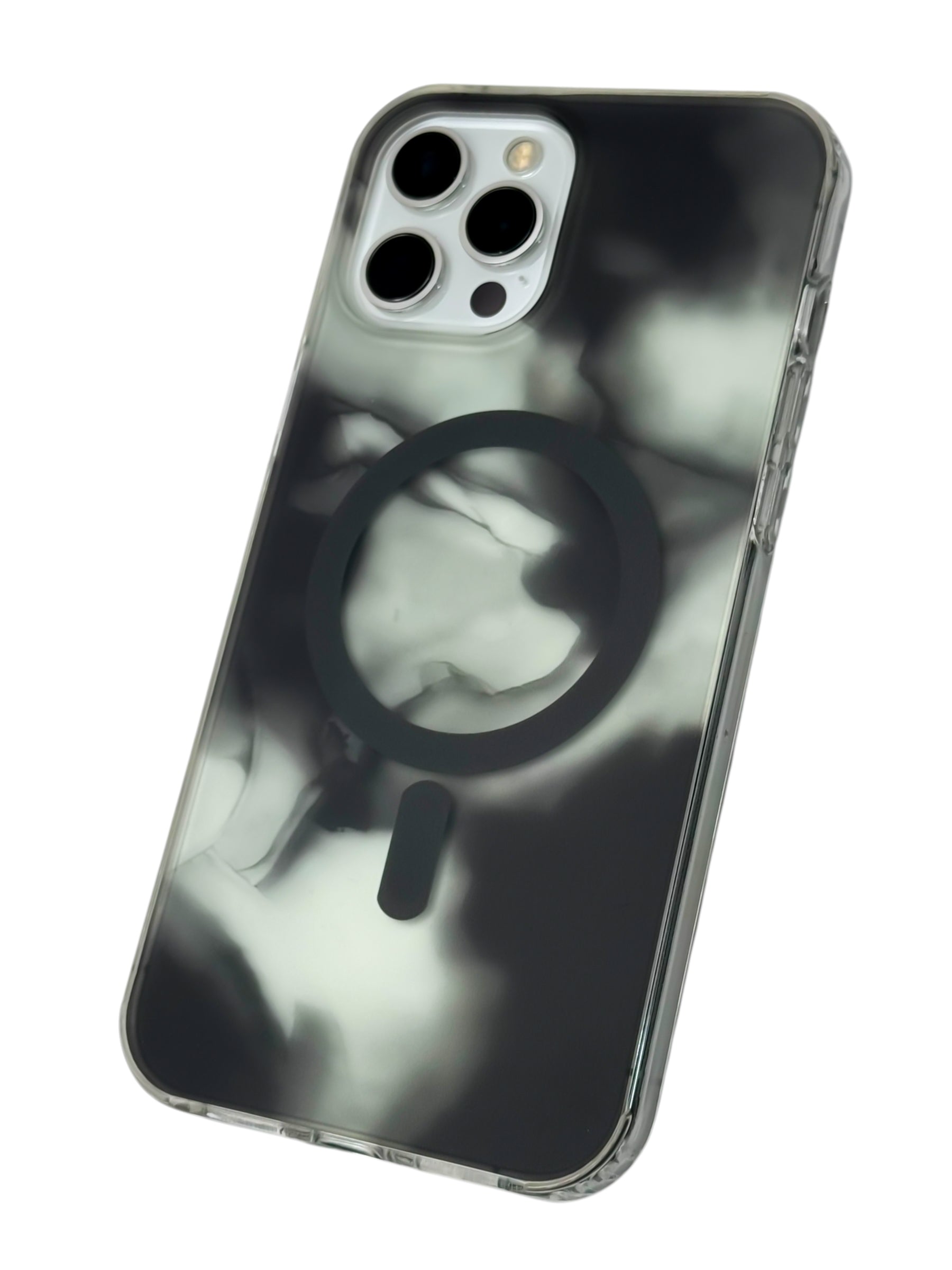 Funda para iPhone 12 PRO MAX (6.7) con Magsafe diseño Humo negro