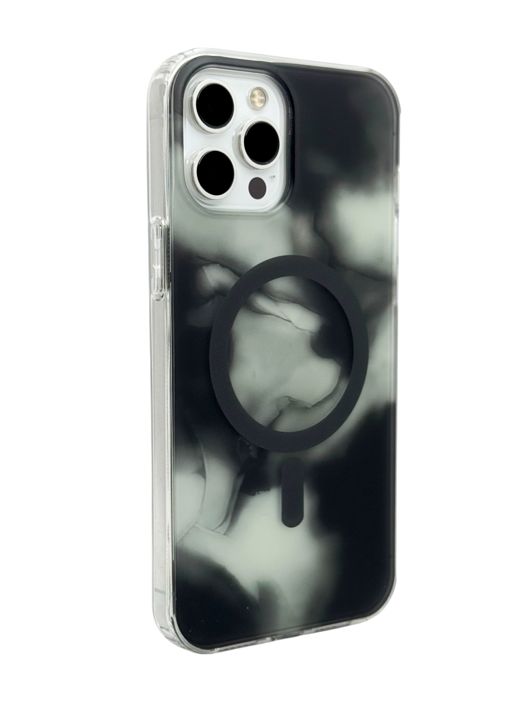 Funda para iPhone 12 PRO MAX (6.7) con Magsafe diseño Humo negro