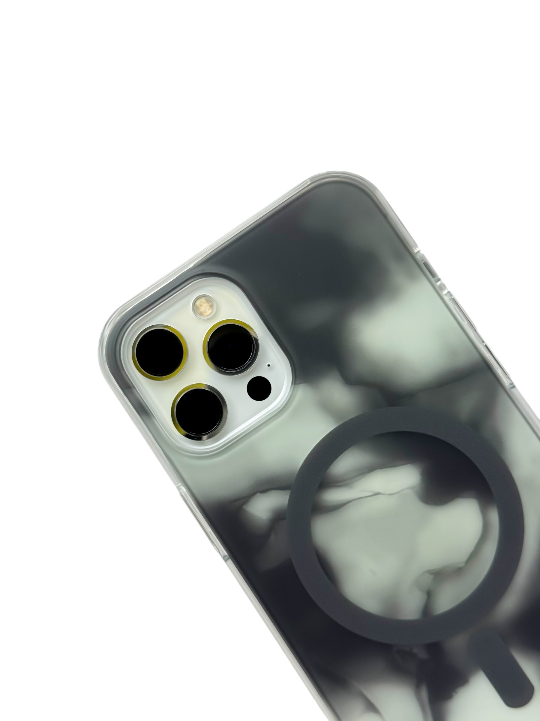 Funda para iPhone 12 PRO MAX (6.7) con Magsafe diseño Humo negro