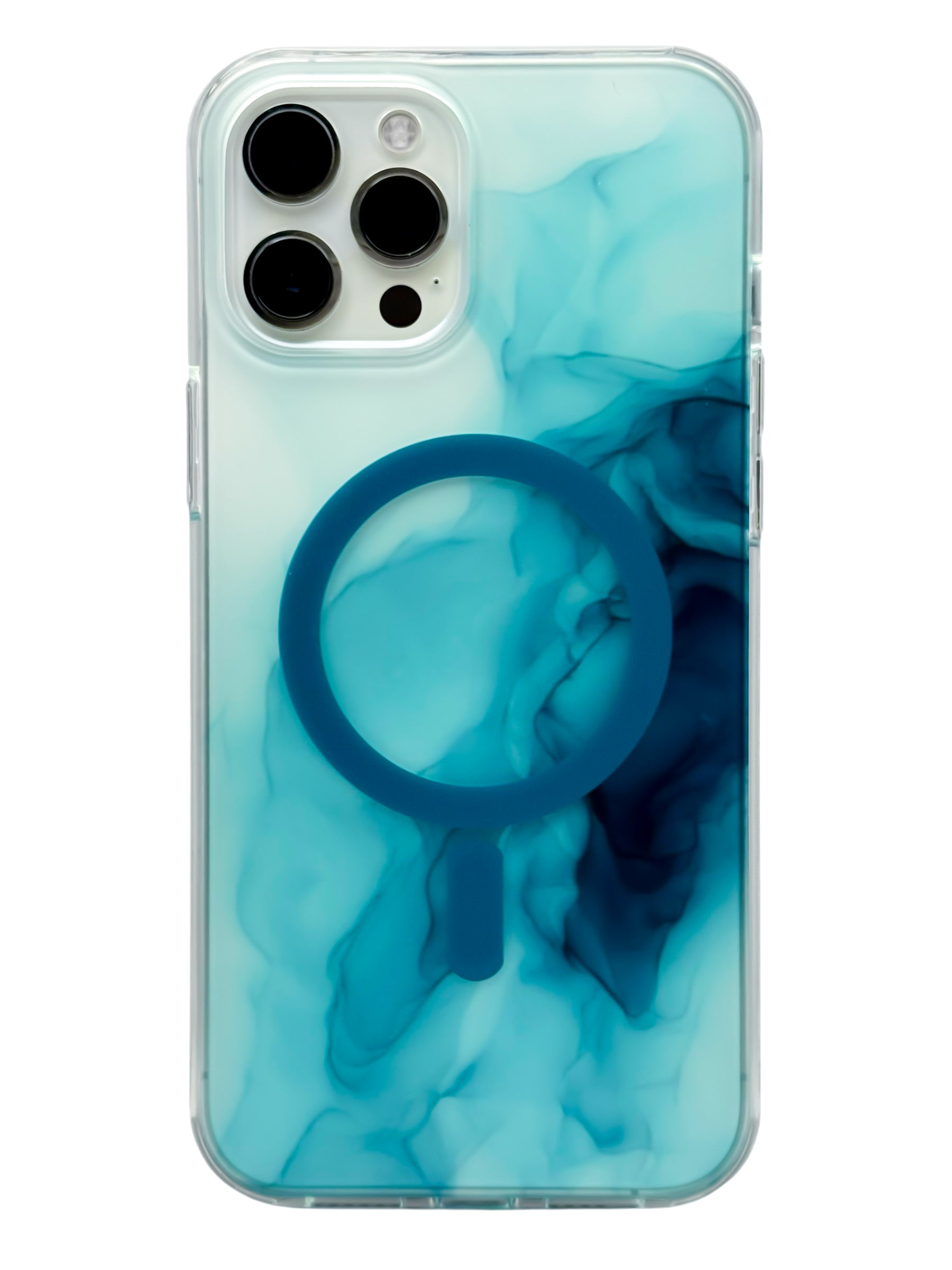 Funda para iPhone 12 PRO MAX (6.7) con Magsafe diseño Humo azul