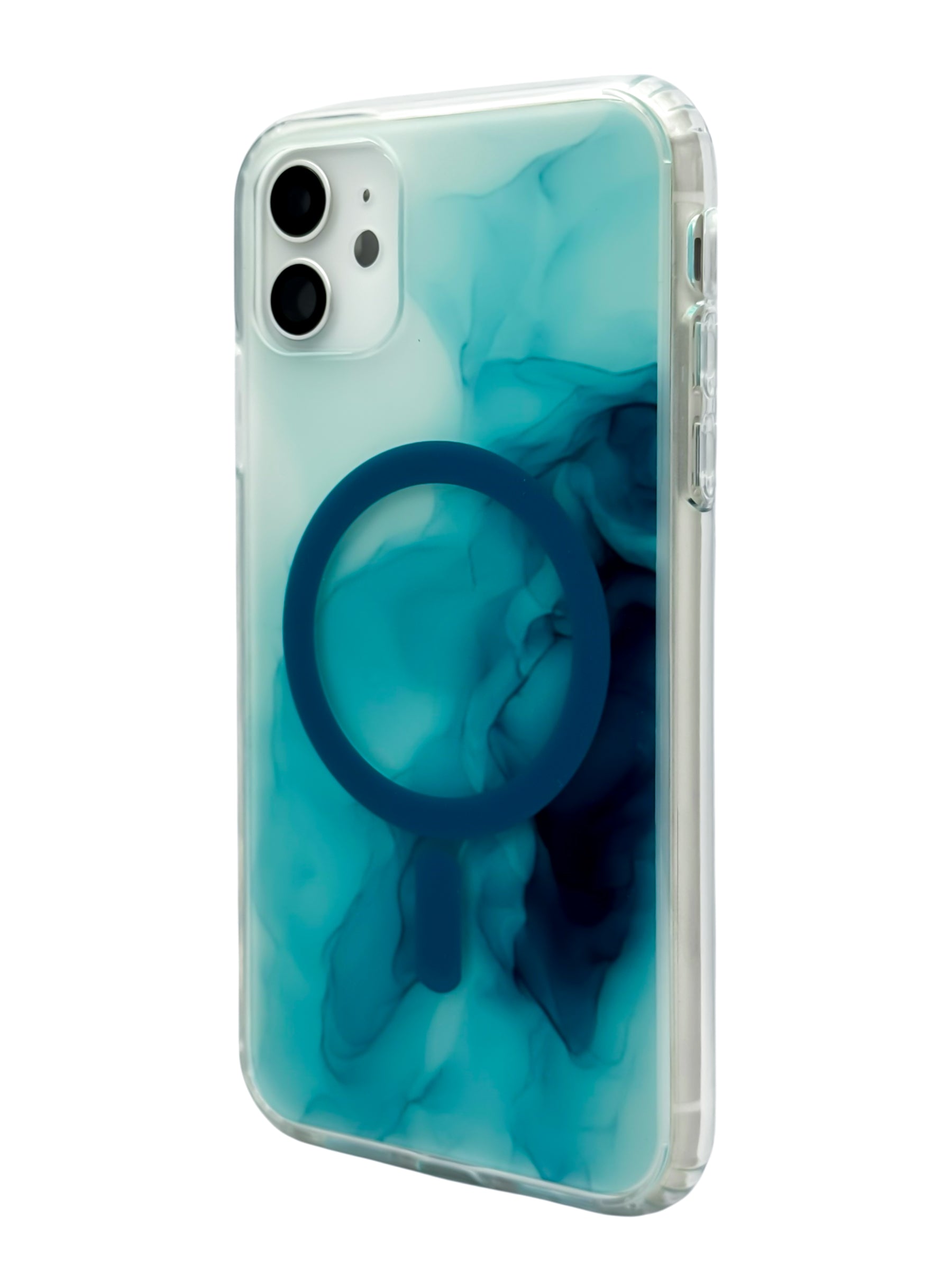 Funda para iPhone 11 normal (6.1) con Magsafe diseño Humo azul