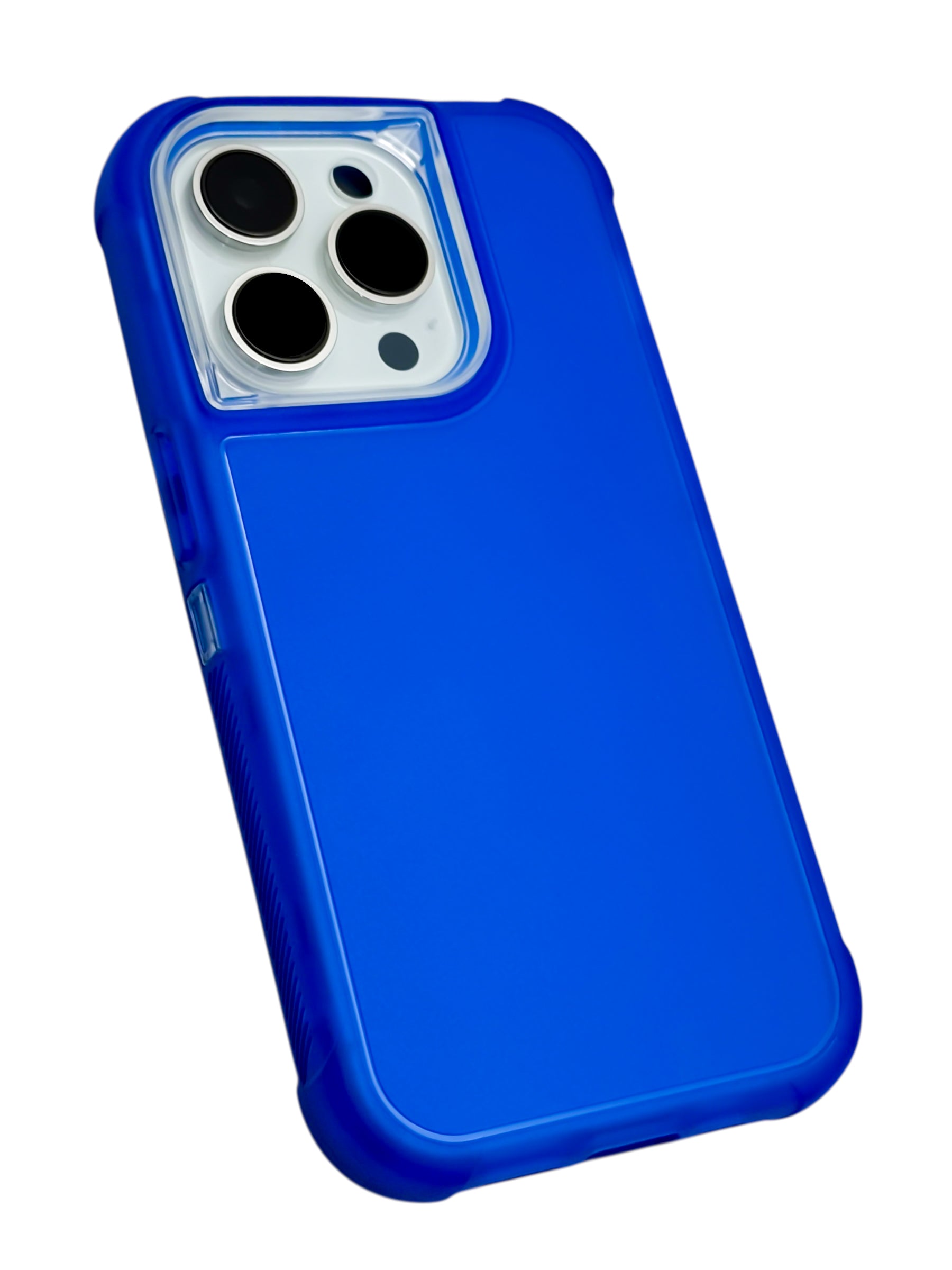 Funda para iPhone 14 PRO (6.1) uso rudo 3 en 1 con marco frontal color azul