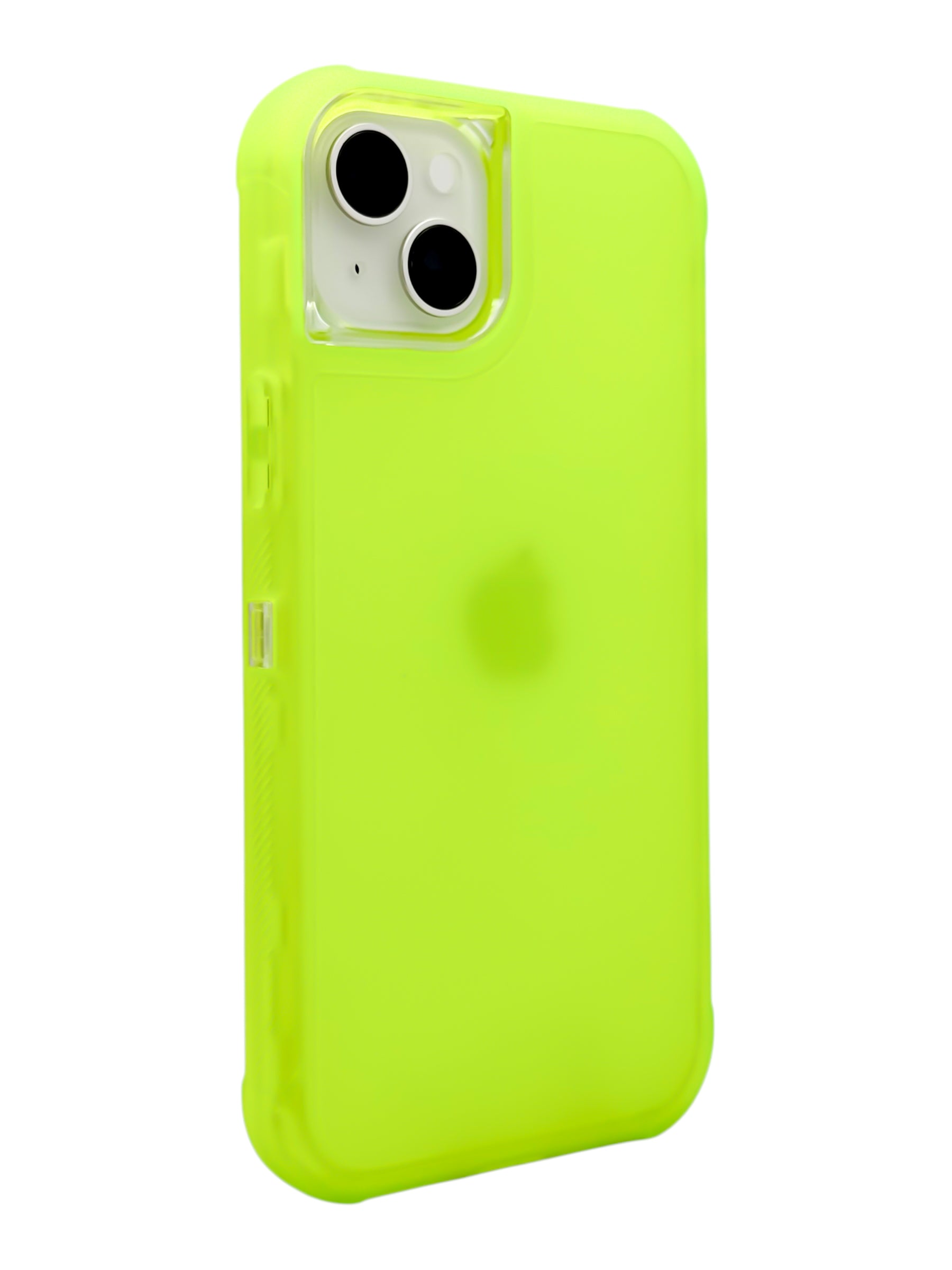 Funda para iPhone 15 plus (6.7) de uso rudo 3 en 1 color neon amarillo