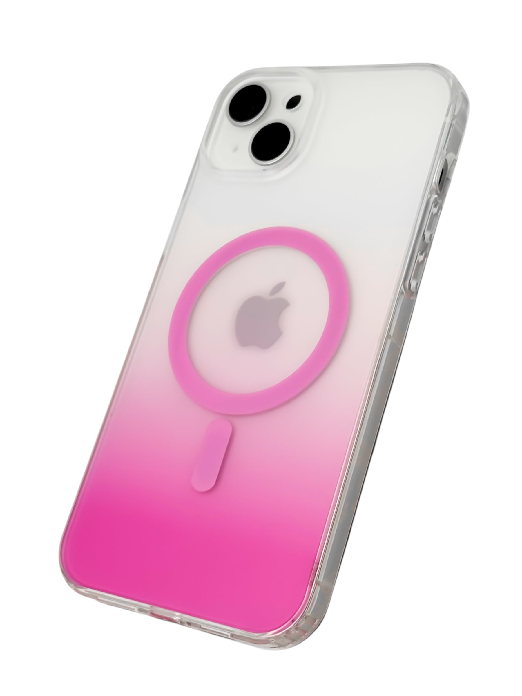 Funda para iPhone 15 plus (6.7) Rigida con aro magsafe degradada rosa