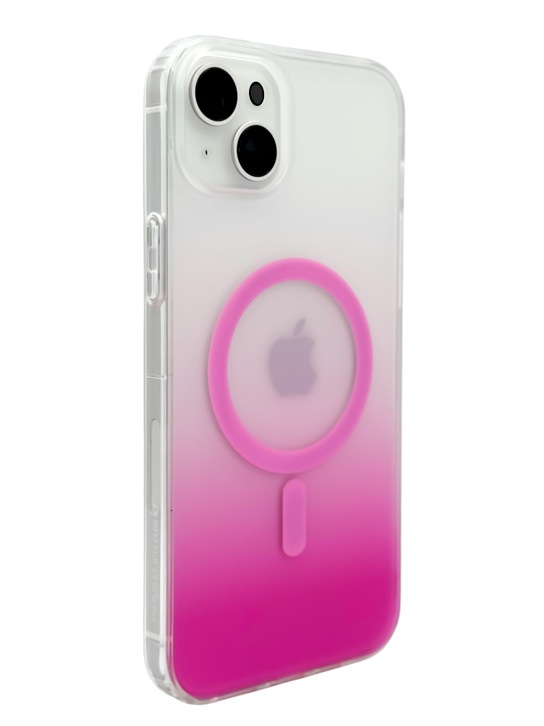 Funda para iPhone 15 plus (6.7) Rigida con aro magsafe degradada rosa