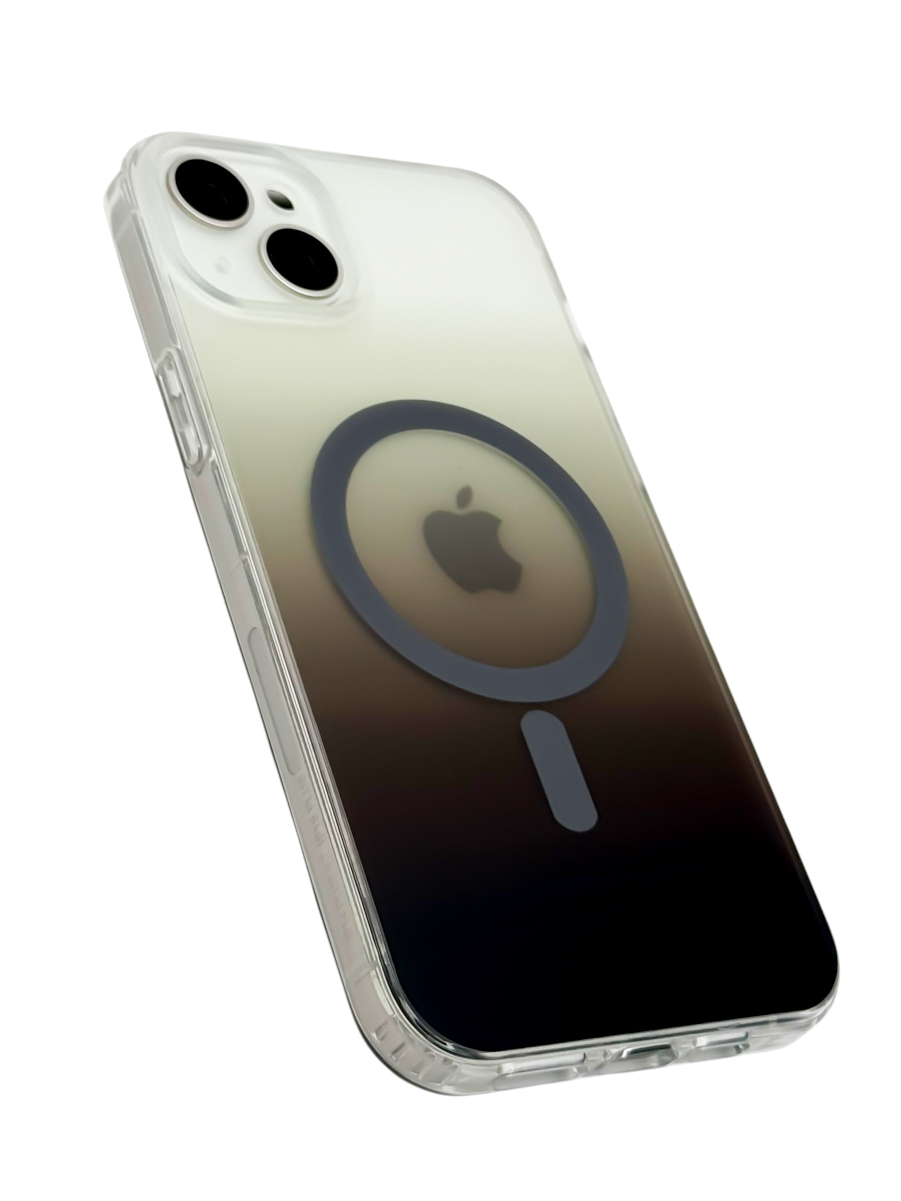 Funda para iPhone 15 plus (6.7) Rigida con aro magsafe degradada Cafe oscuro