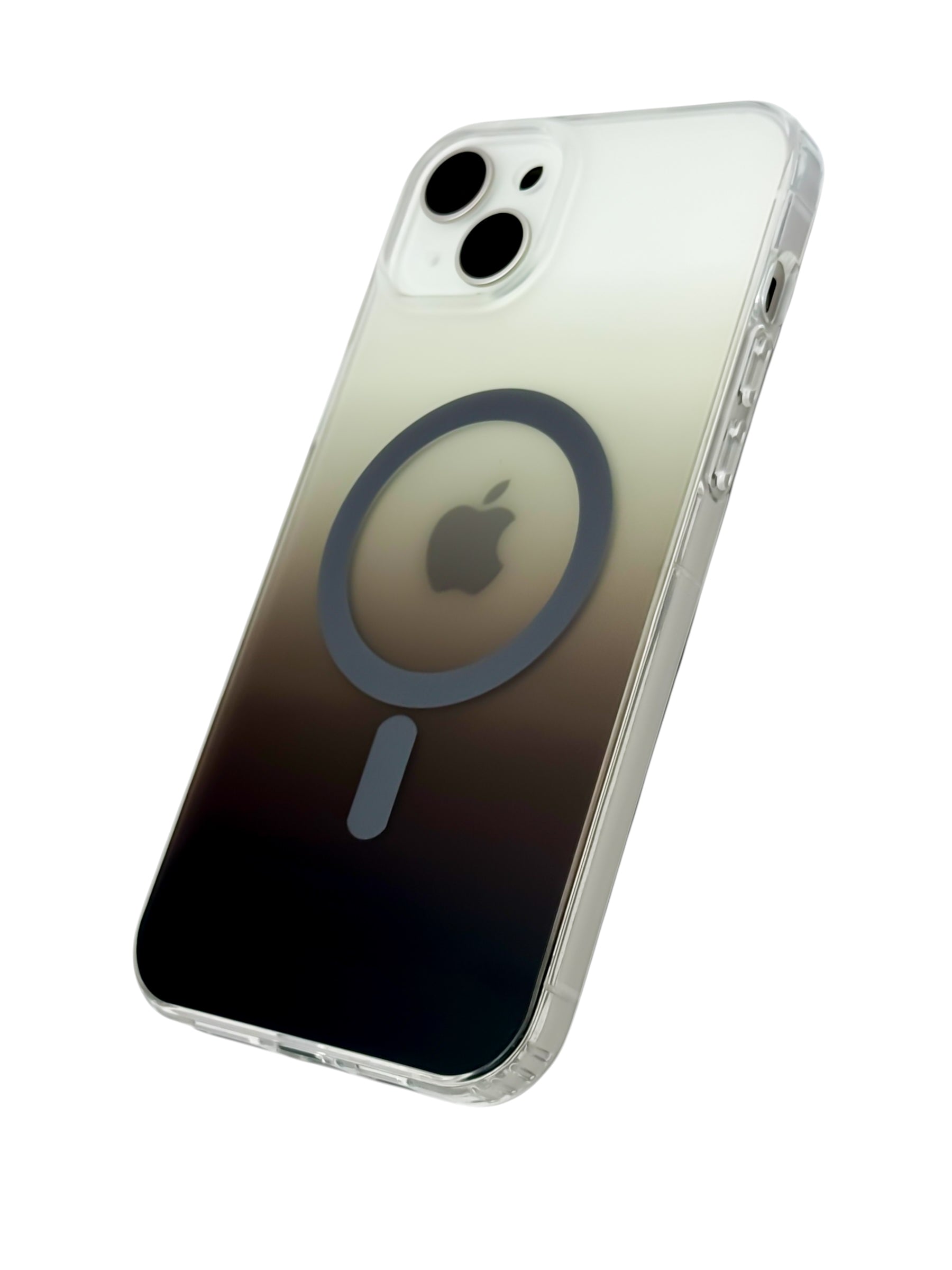 Funda para iPhone 15 plus (6.7) Rigida con aro magsafe degradada Cafe oscuro