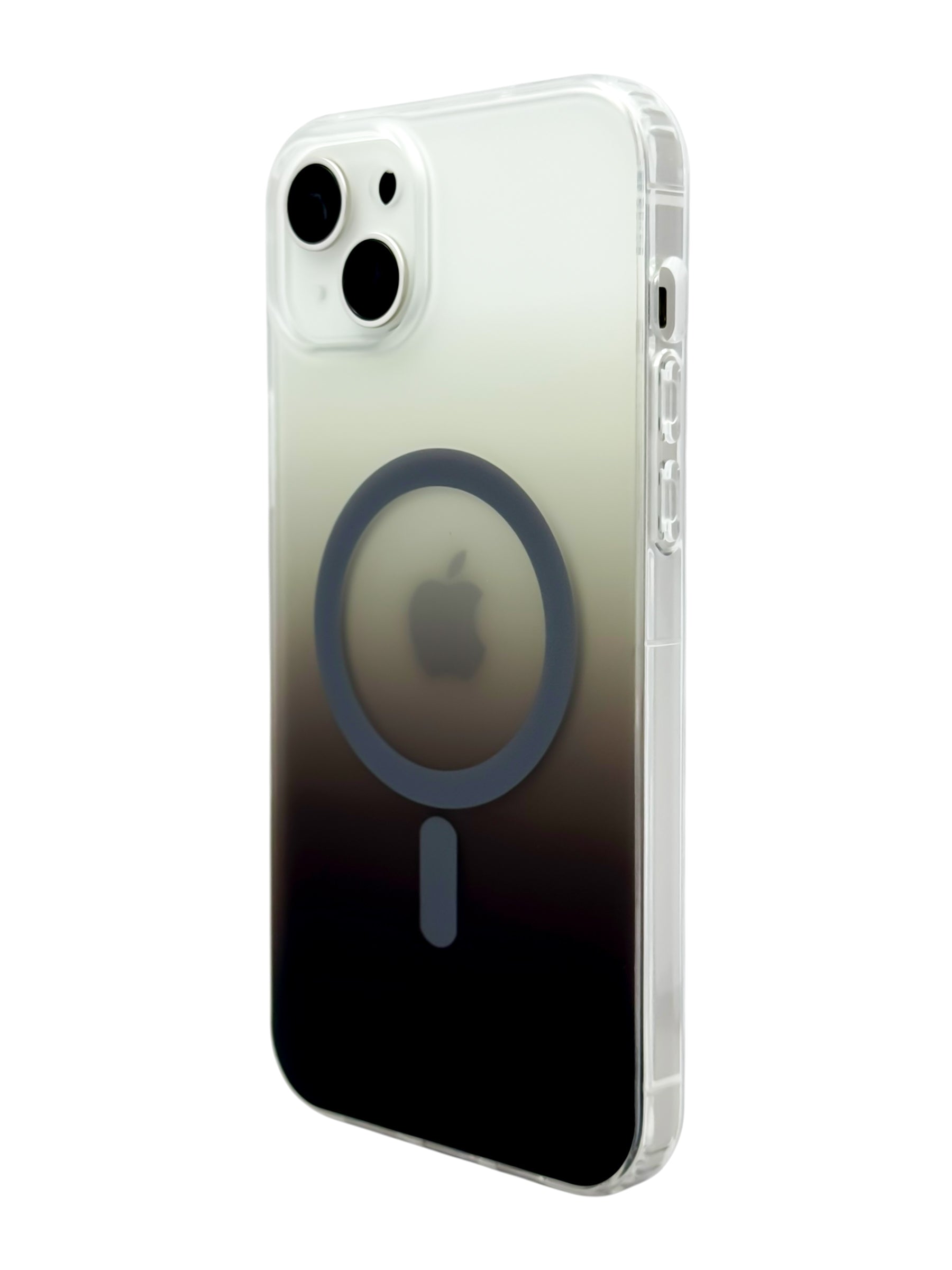 Funda para iPhone 15 plus (6.7) Rigida con aro magsafe degradada Cafe oscuro