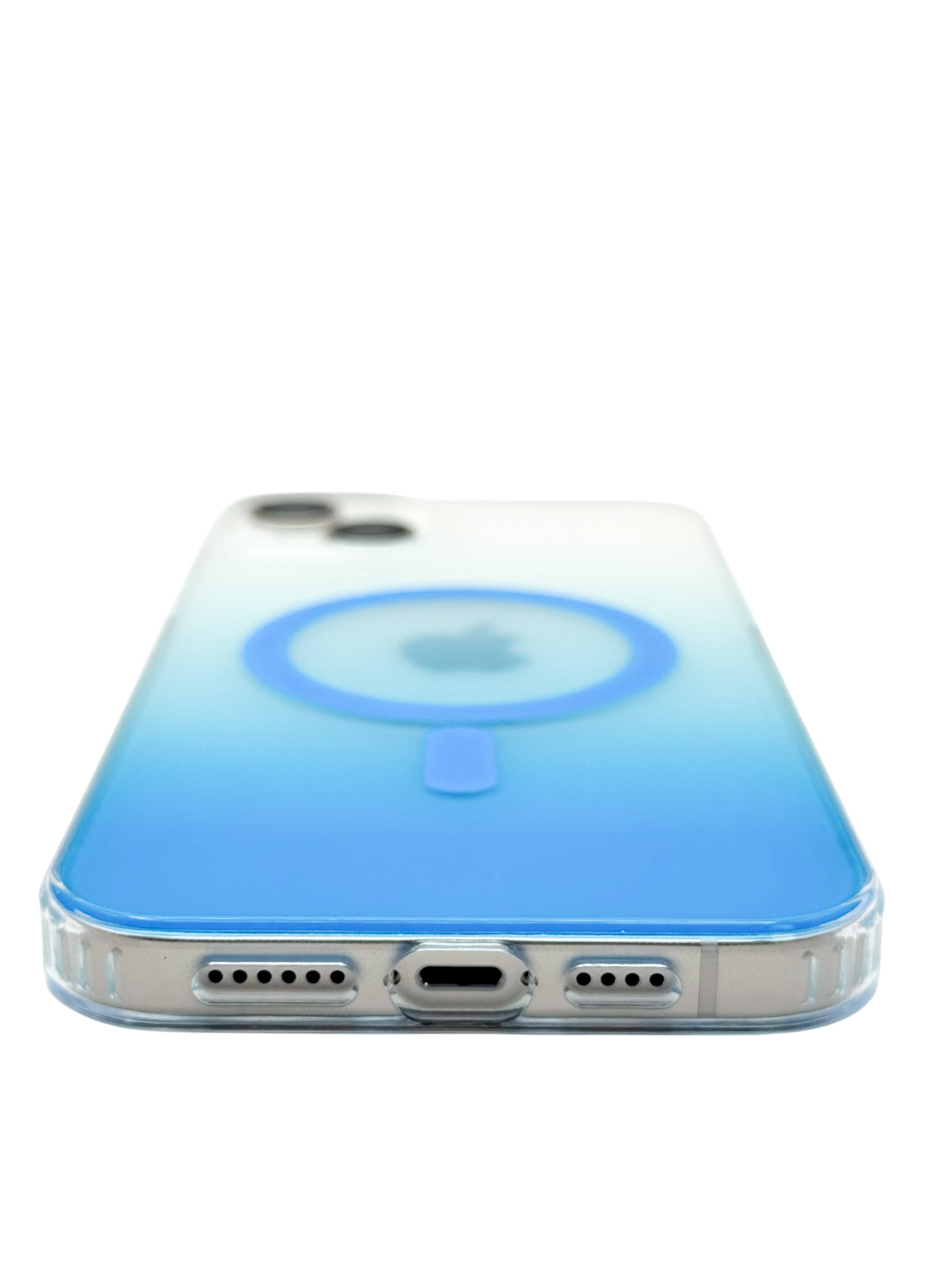 Funda para iPhone 15 plus (6.7) Rigida con aro magsafe degradada azul